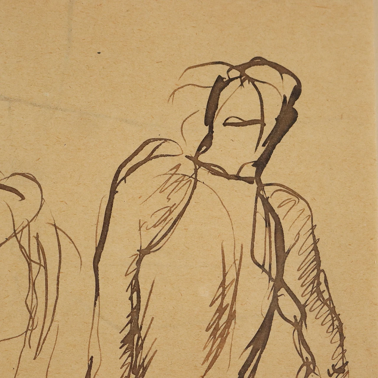 Mario Sironi, Due figure, china su carta 5