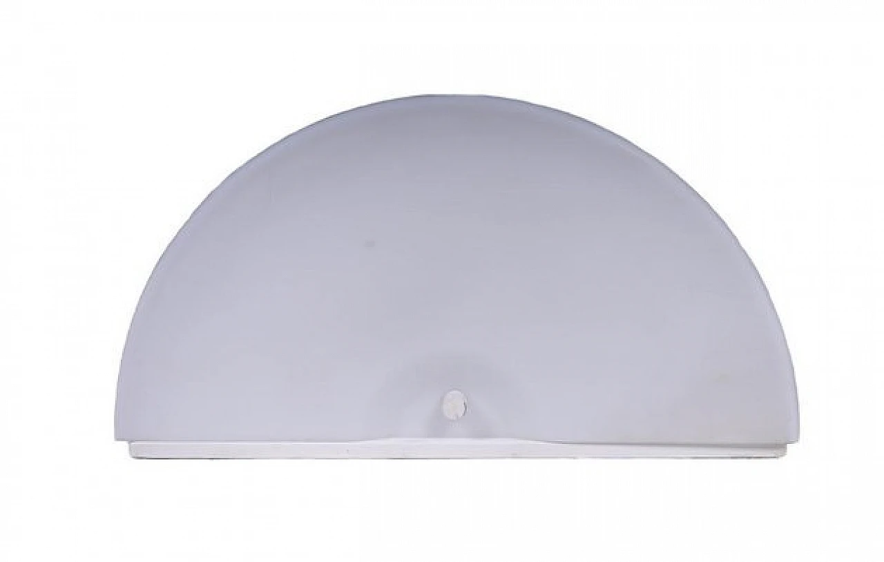 Lampada da parete a cono in vetro e ottone di G. Limburg, anni '70 3