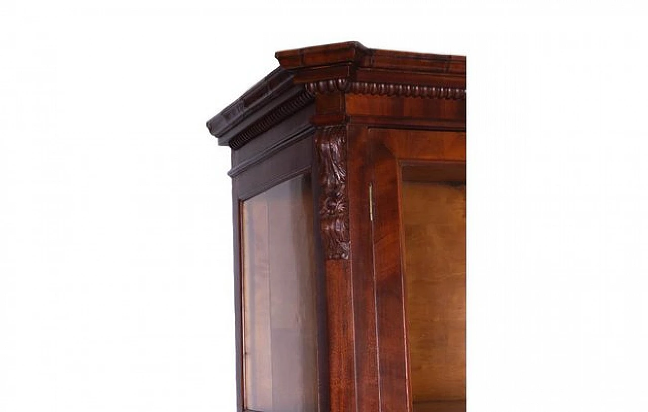 Three-shelf wooden showcase with two doors, 2000s 8