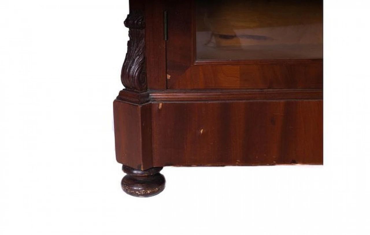 Three-shelf wooden showcase with two doors, 2000s 9