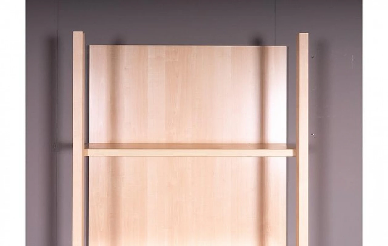 Libreria in legno di acero con 4 ripiani, anni '60 5