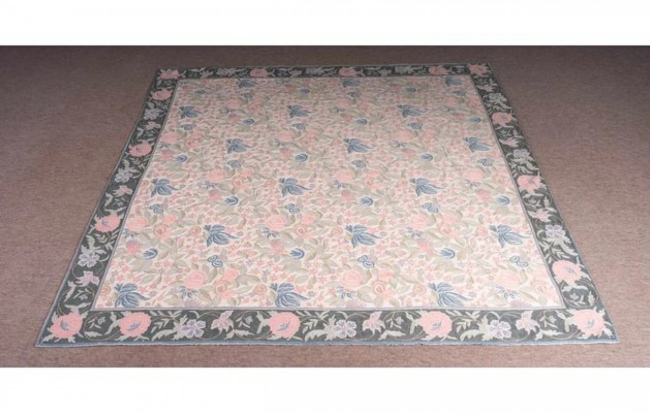 Tappeto rettangolare all'uncinetto in cotone, anni '70 1