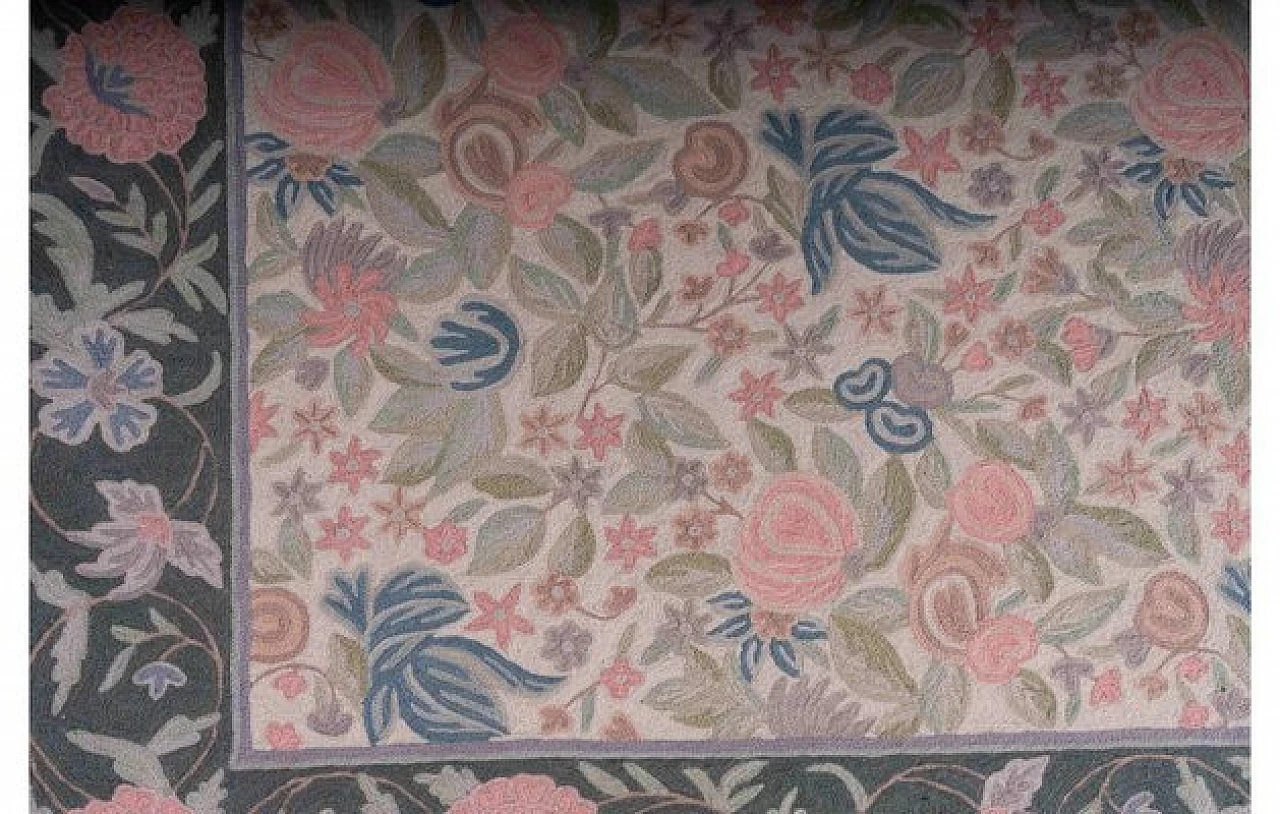 Tappeto rettangolare all'uncinetto in cotone, anni '70 3