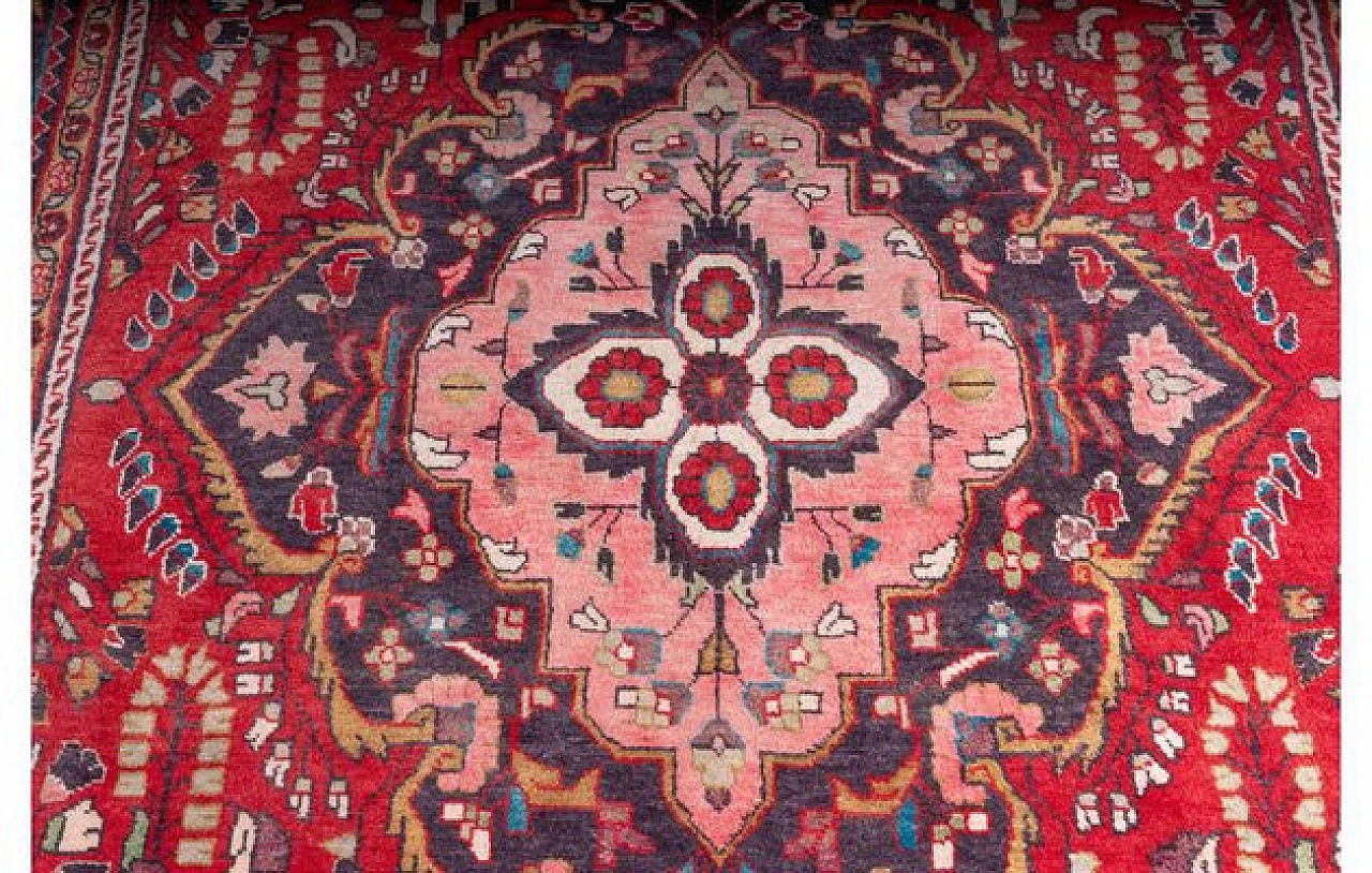 Middle Eastern pure wool rug, mid-19th century 2