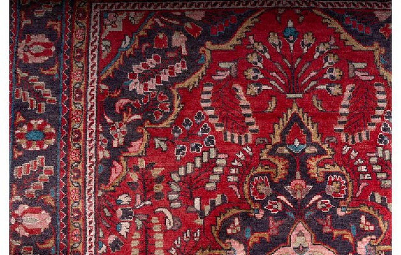 Middle Eastern pure wool rug, mid-19th century 3