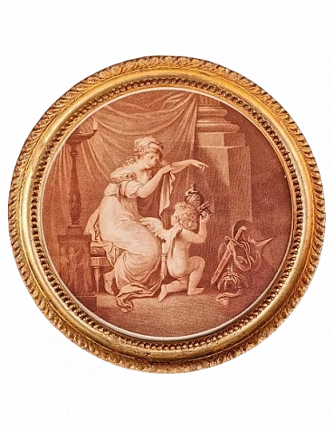 F. Bartolozzi, Camilla disarmed by Cupid, engraving, 1805