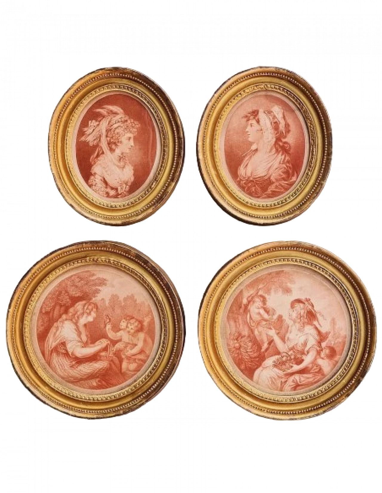 4 Sanguine etchings by Francesco Bartolozzi, late 18th century 2