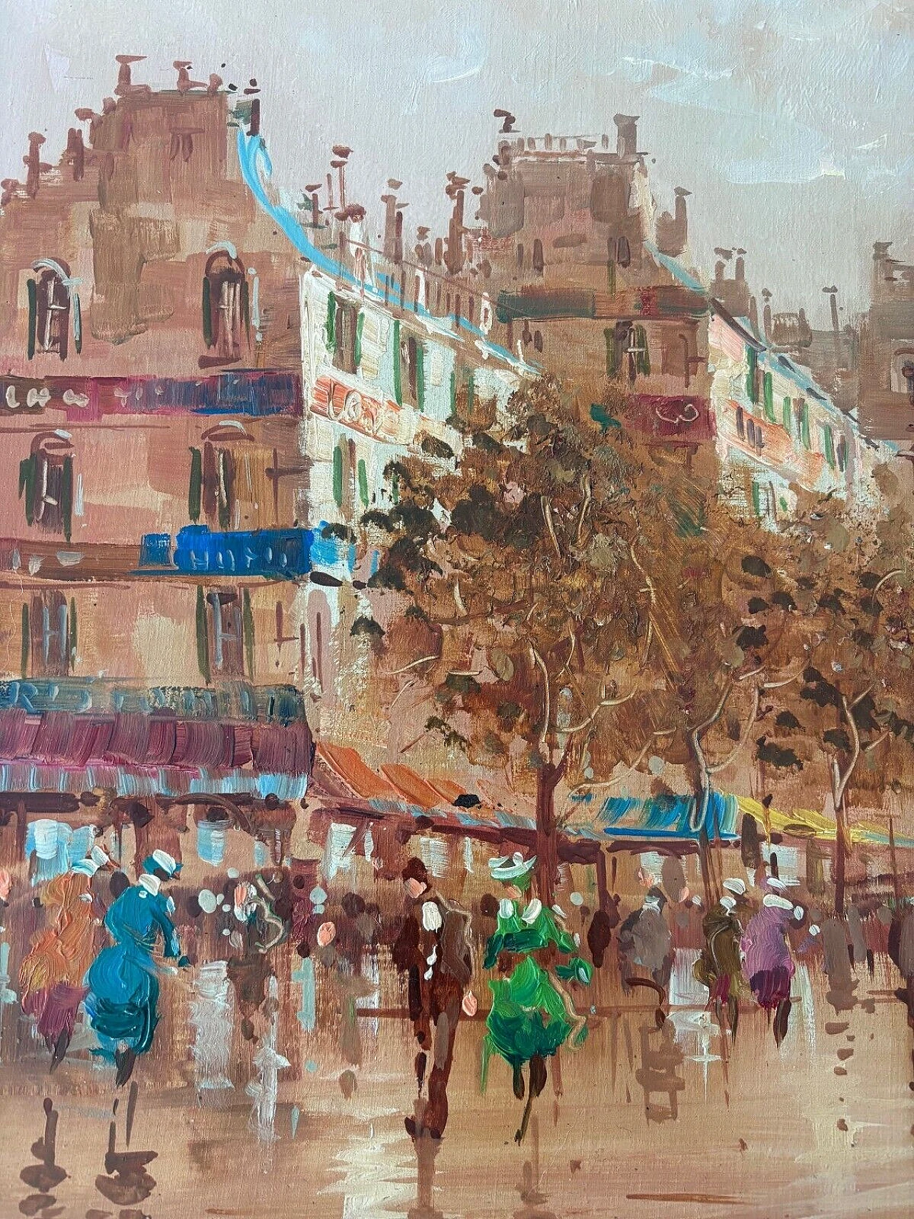 Antonio De Vity, Parisian view, painting on canvas 4