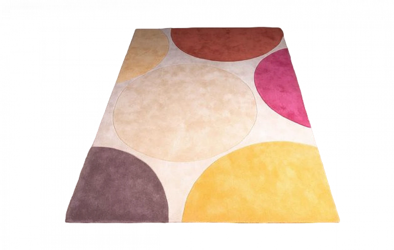 Tappeto in cotone con cerchi di Brink & Campman, anni '90 5