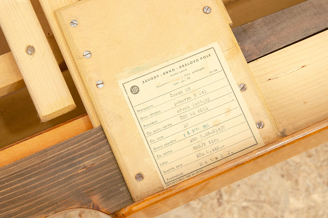 Sofa bed by Jindrich Halabala for UP Závody 1950s 18