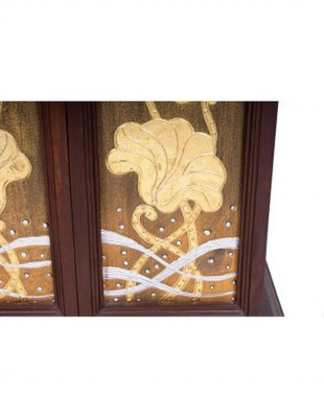 Mobiletto a due ante con ripiani interni in legno di acacia, metà '900 7