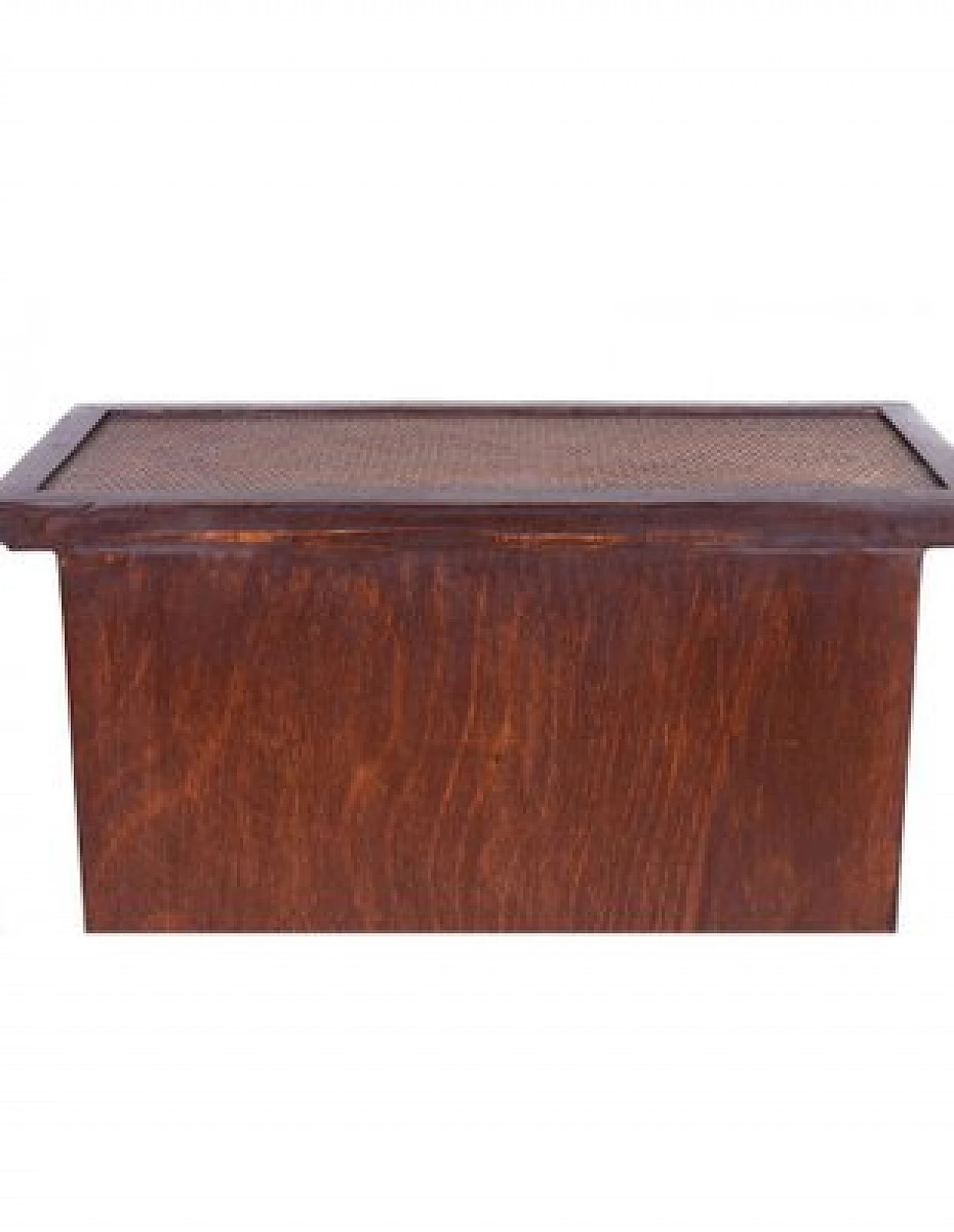 Mobiletto a due ante con ripiani interni in legno di acacia, metà '900 9