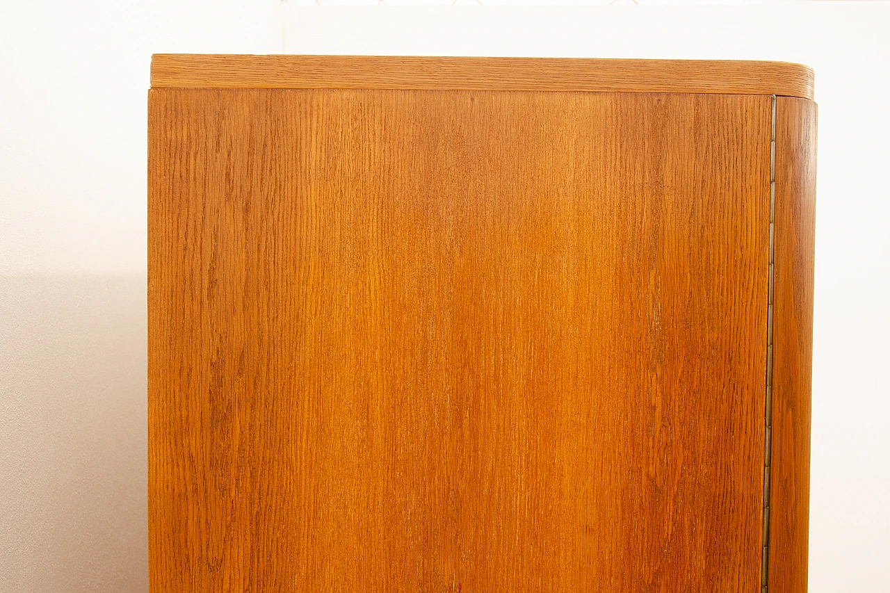 Bauhaus oak three-door wardrobe by Vichr & Spol, 1930s 6