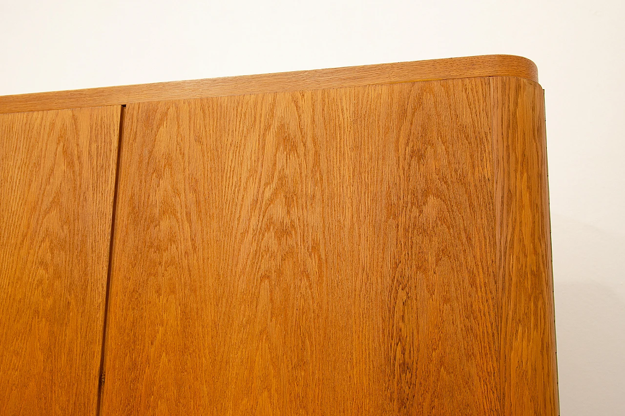 Bauhaus oak three-door wardrobe by Vichr & Spol, 1930s 7