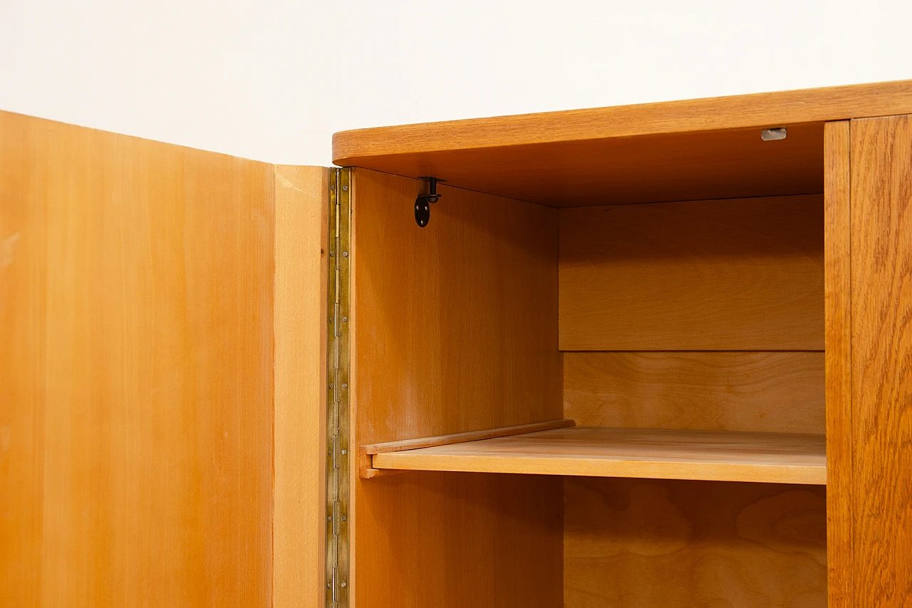 Bauhaus oak three-door wardrobe by Vichr & Spol, 1930s 12