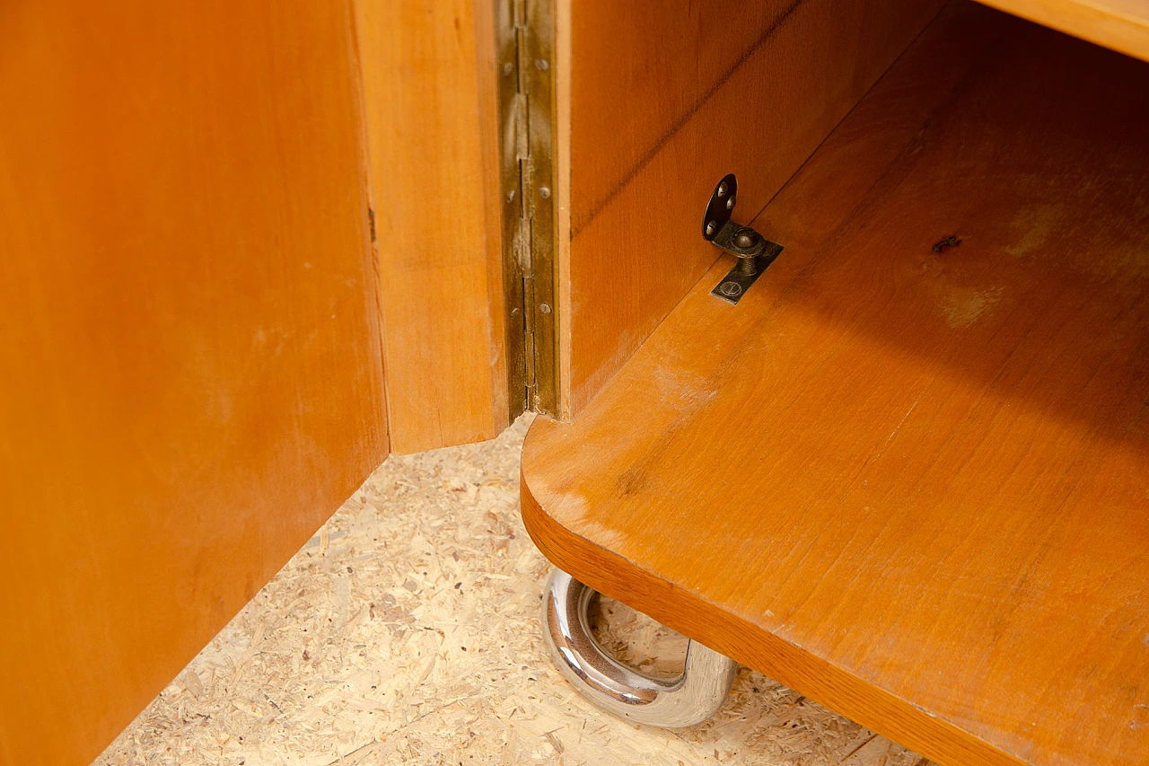 Bauhaus oak three-door wardrobe by Vichr & Spol, 1930s 13