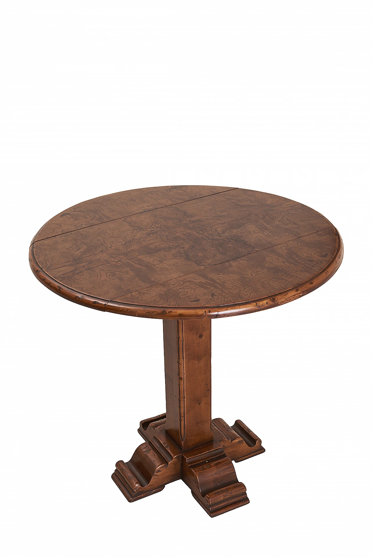 Tavolo in radica di noce con alette, anni '90 2