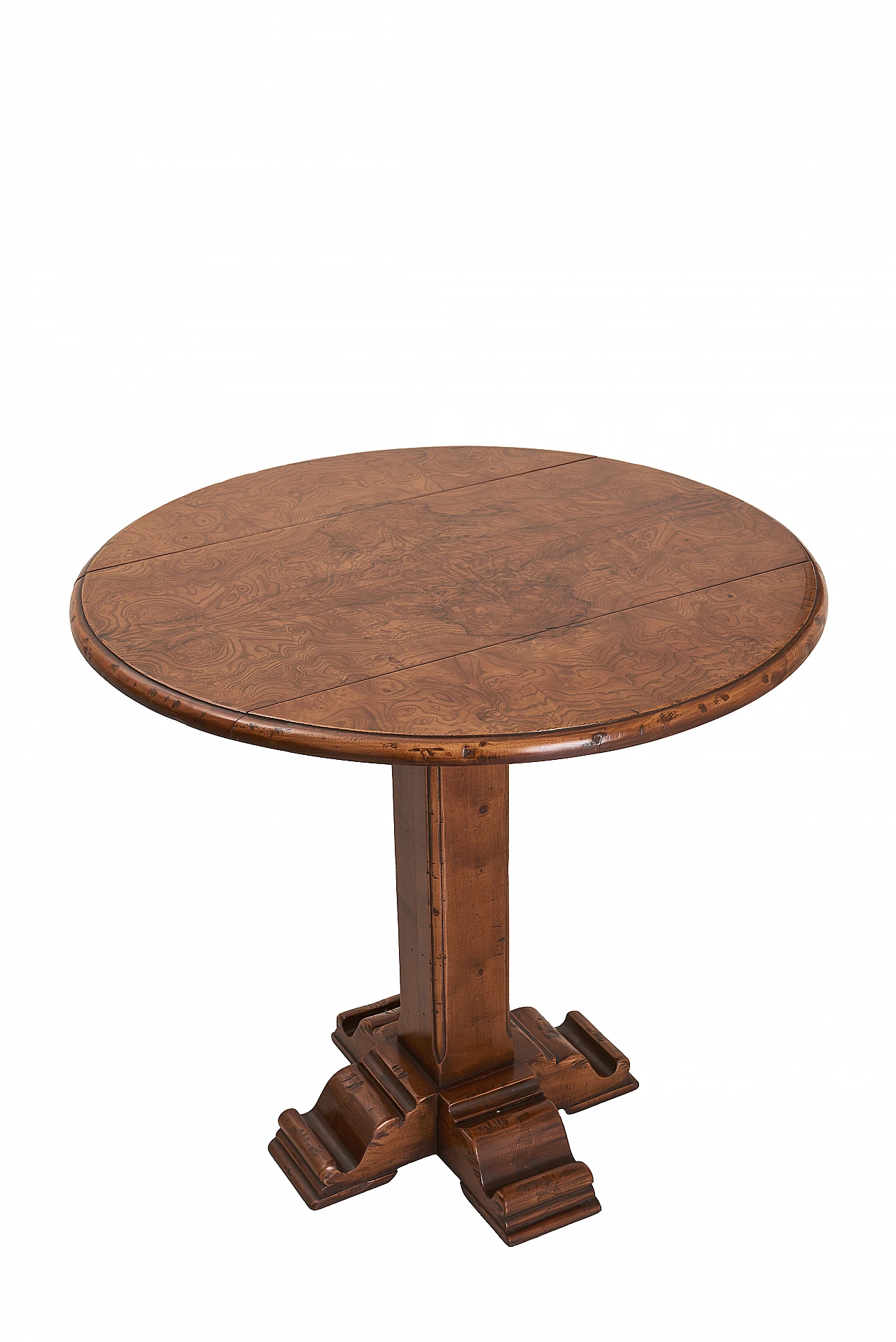 Tavolo in radica di noce con alette, anni '90 5