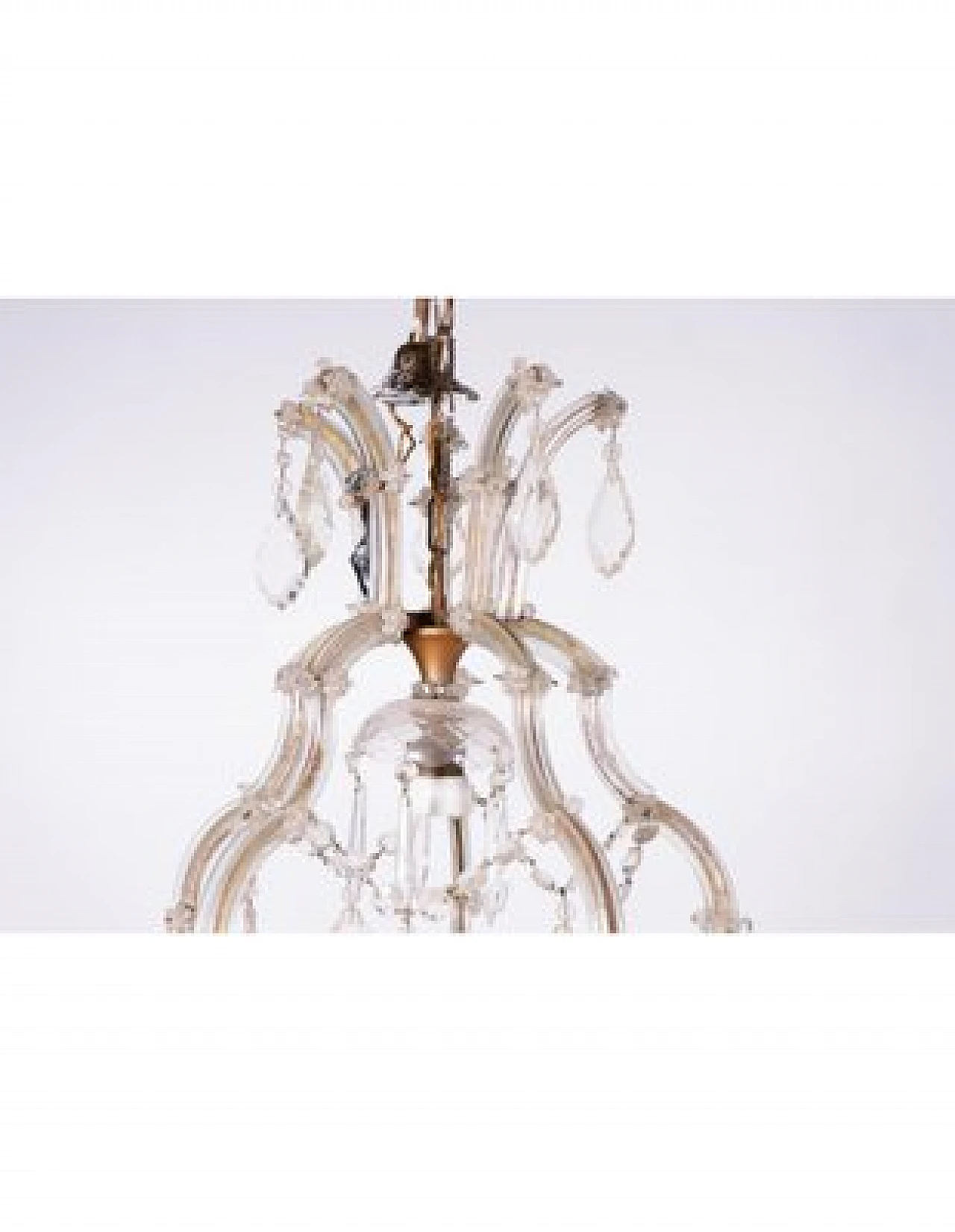 Lampada da soffitto bianca fatta a mano, anni '70 2