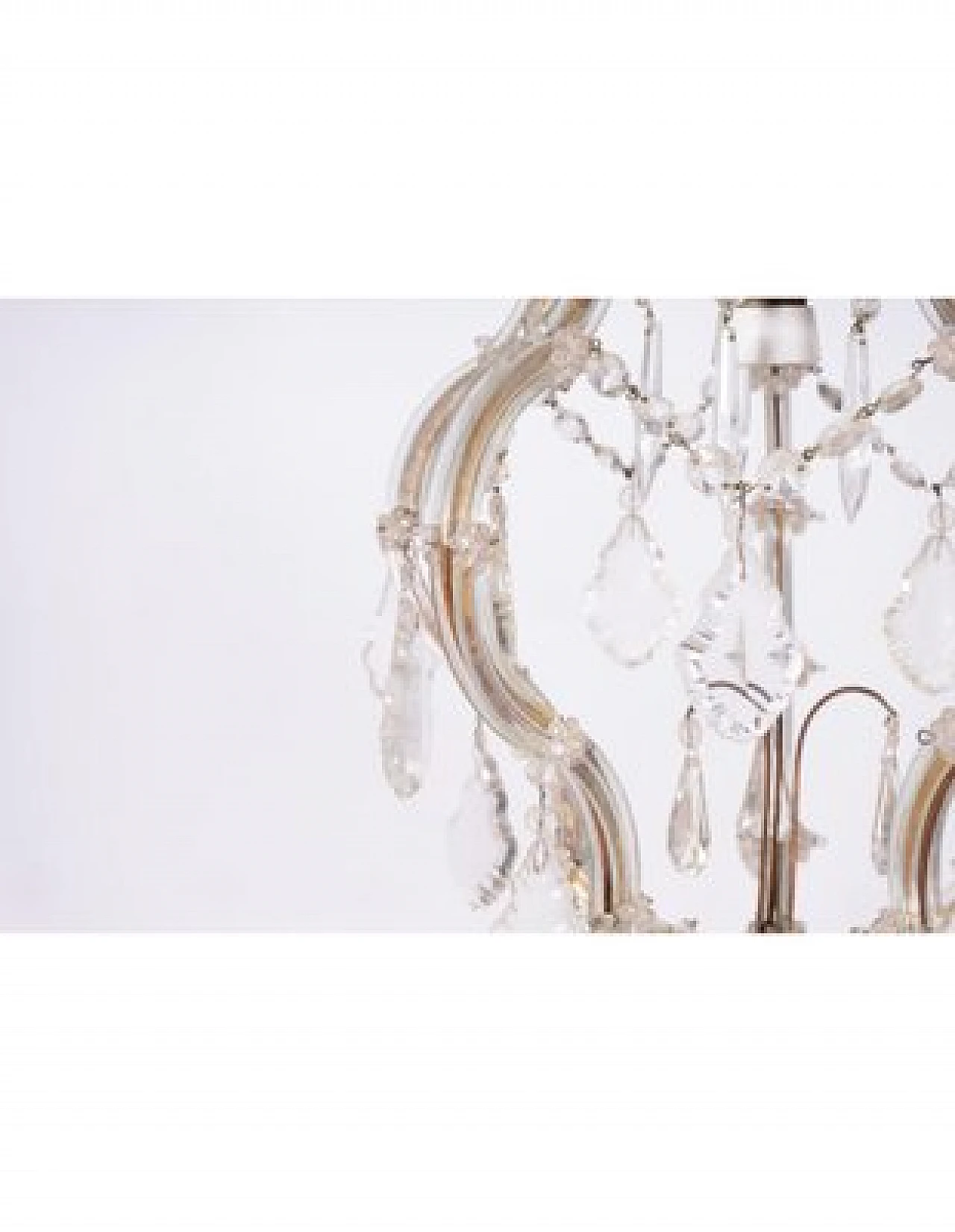 Lampada da soffitto bianca fatta a mano, anni '70 4