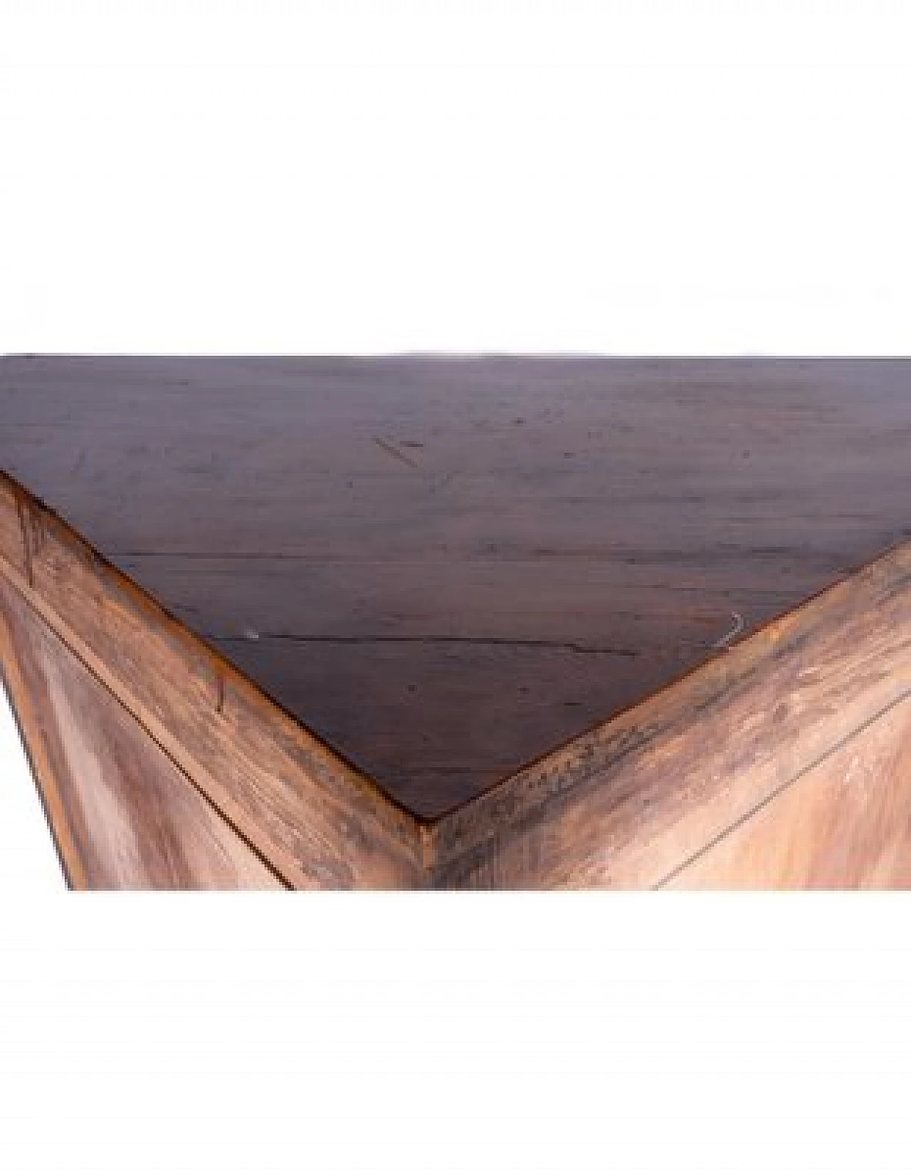 Angoliera in legno massello tinto noce con ante in vetro 12