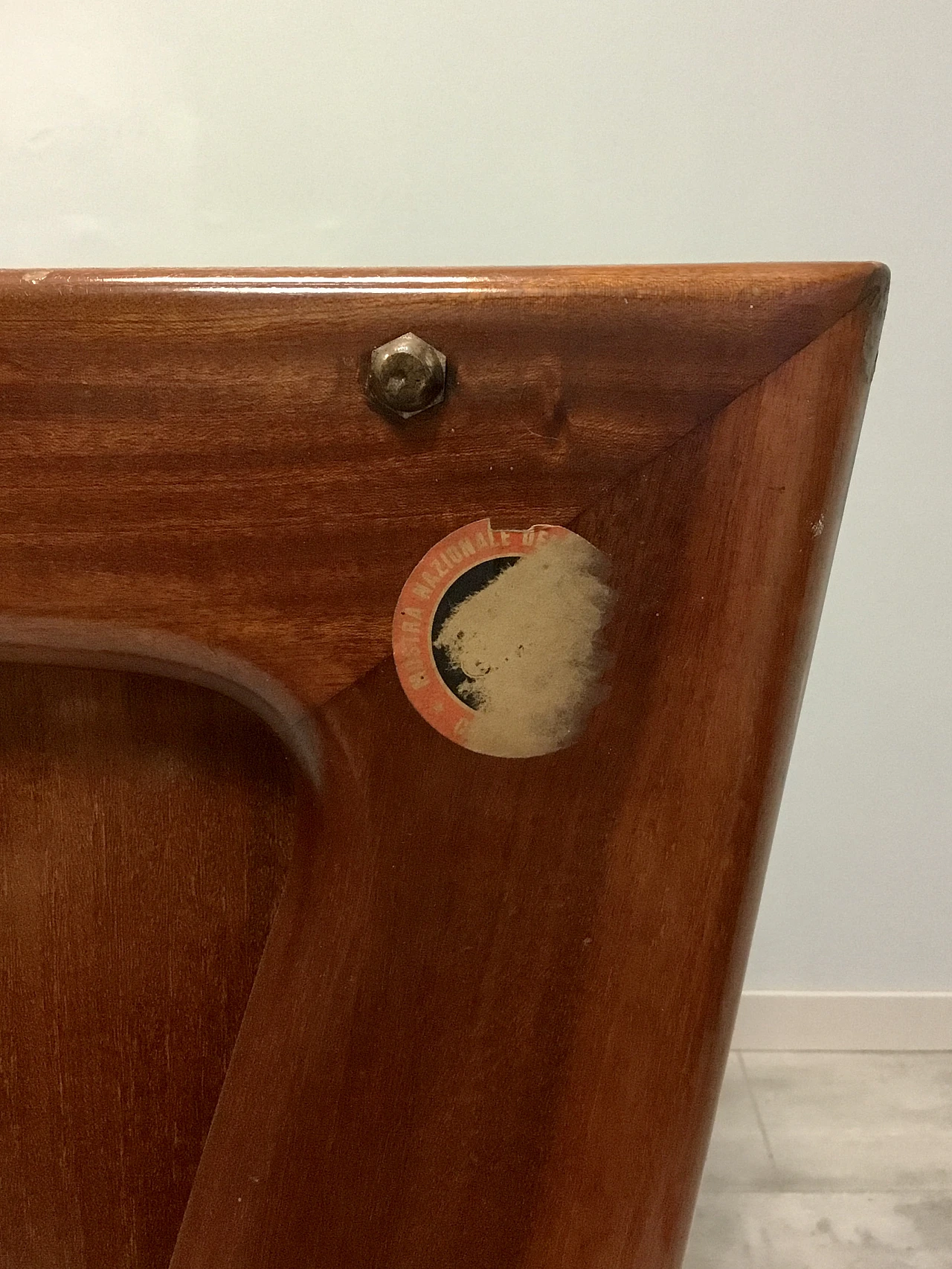 Scrivania in teak e formica multicolore attribuita a Dassi, anni '50 10