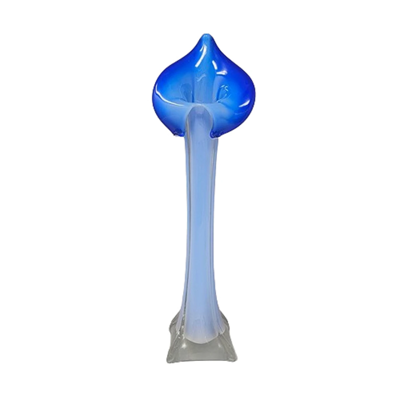 Murano glass calla lily Jack-in-the-Pulpit vase, 1960s 1
