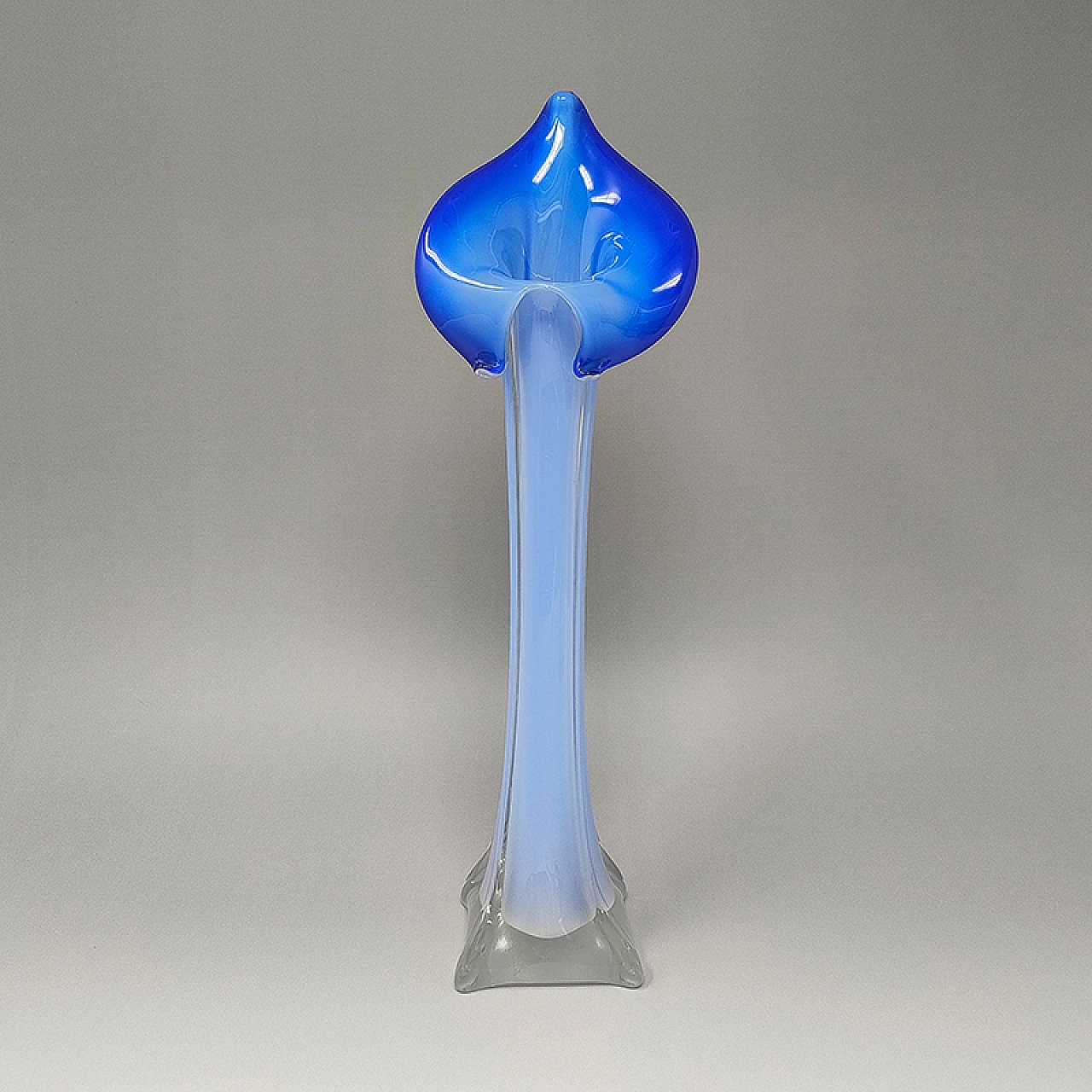 Murano glass calla lily Jack-in-the-Pulpit vase, 1960s 2