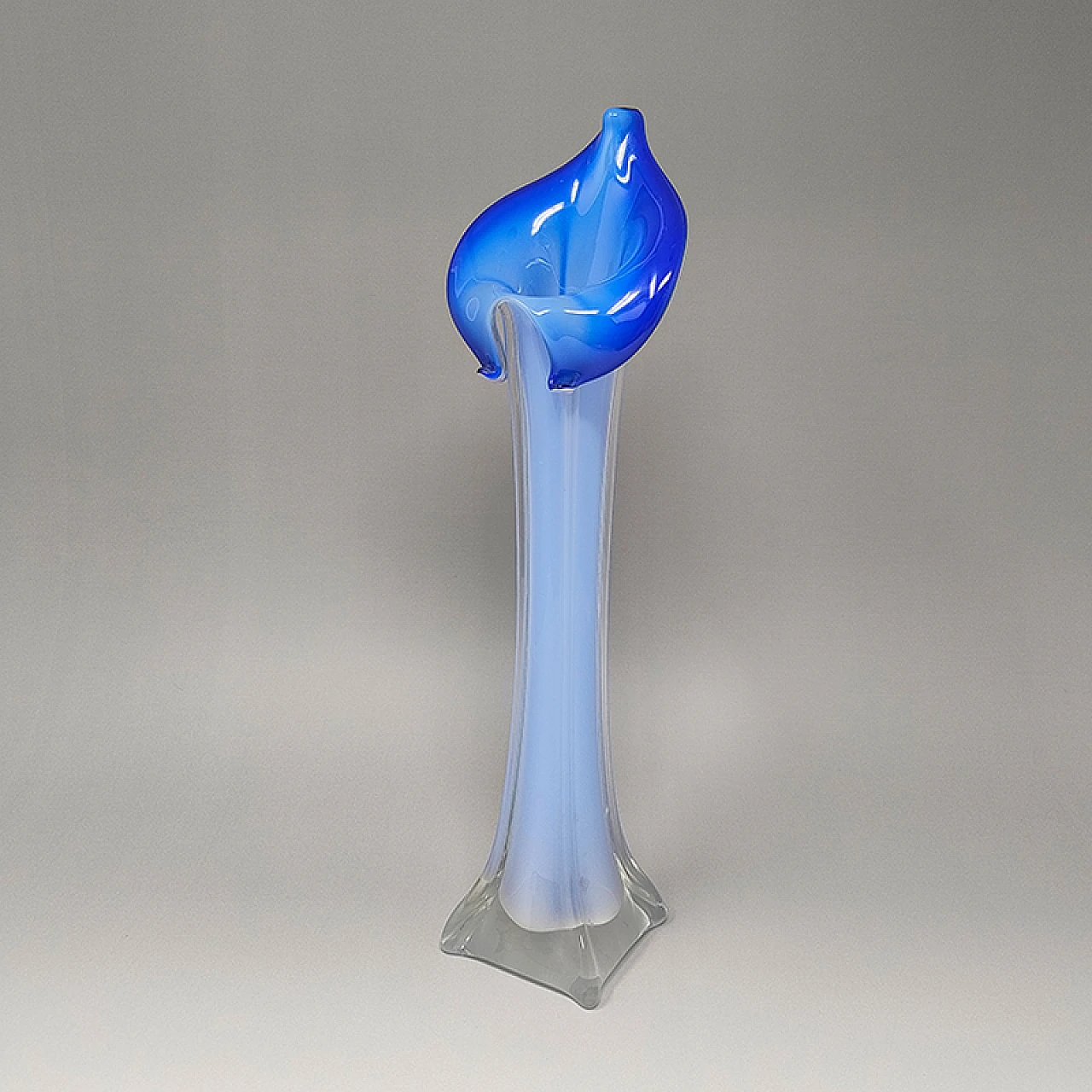Murano glass calla lily Jack-in-the-Pulpit vase, 1960s 4