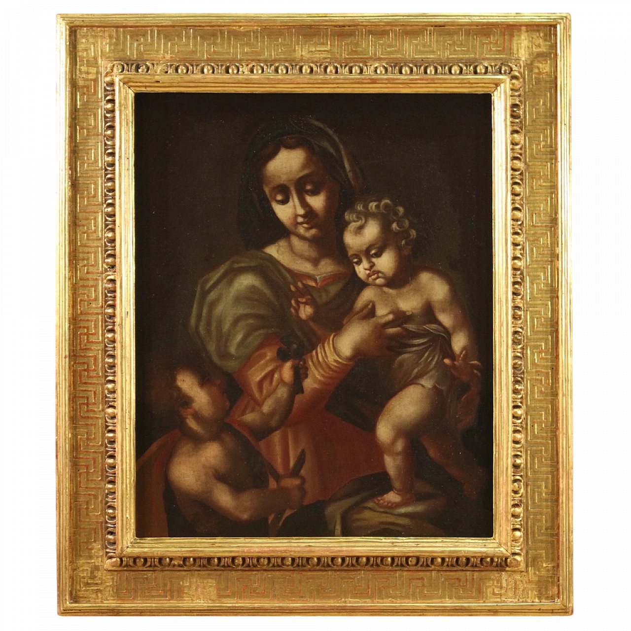 Madonna col bambino e San Giovannino, olio su tela, '600 16