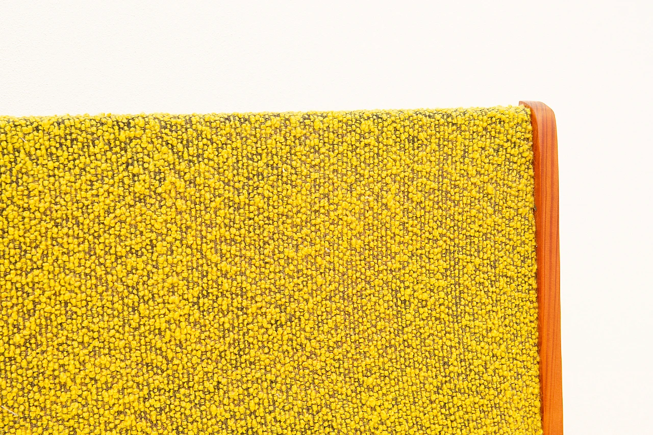 Panca cecoslovacca in faggio e tessuto, anni '60 11