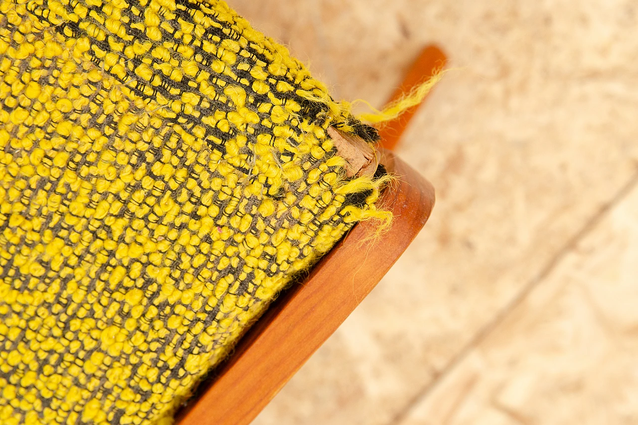 Panca cecoslovacca in faggio e tessuto, anni '60 15