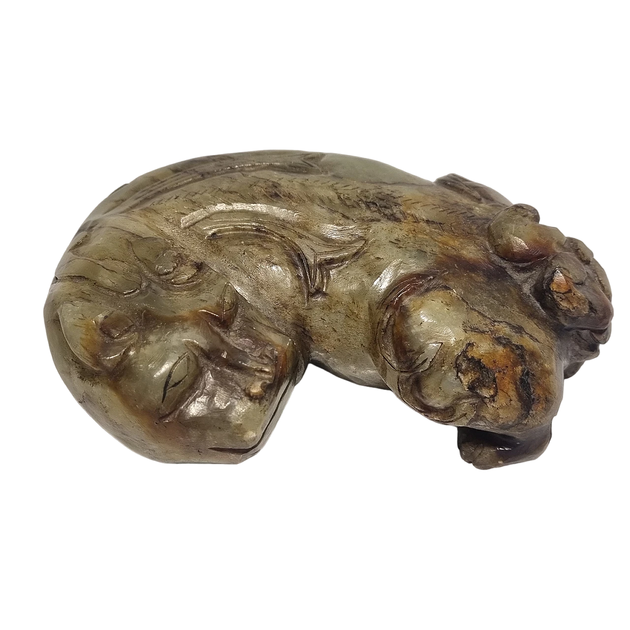 Scultura in giada di cane Fo, anni '30 9