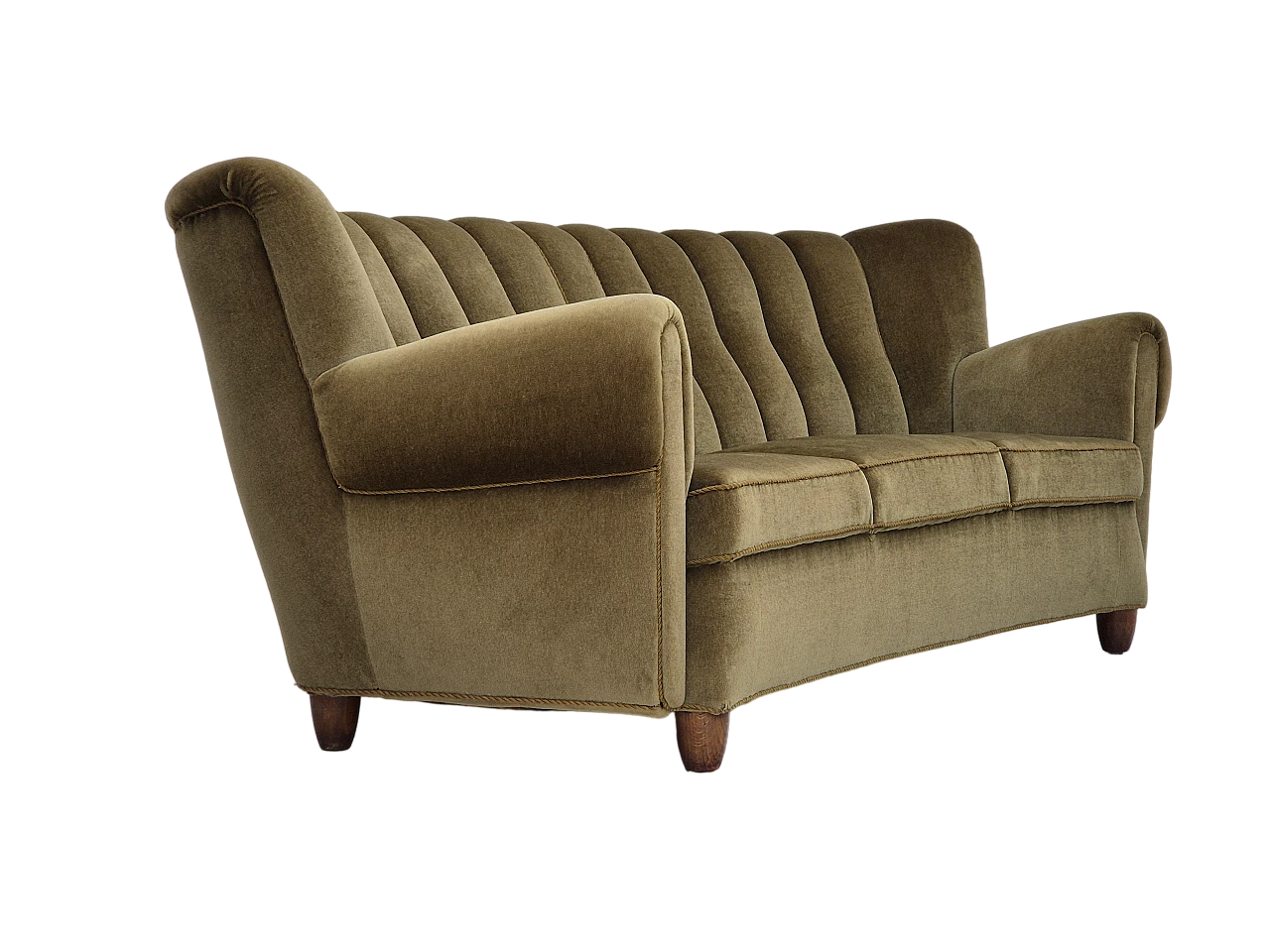 Danish three-seater Banana sofa by Central Møbler Odense, 1960s 15