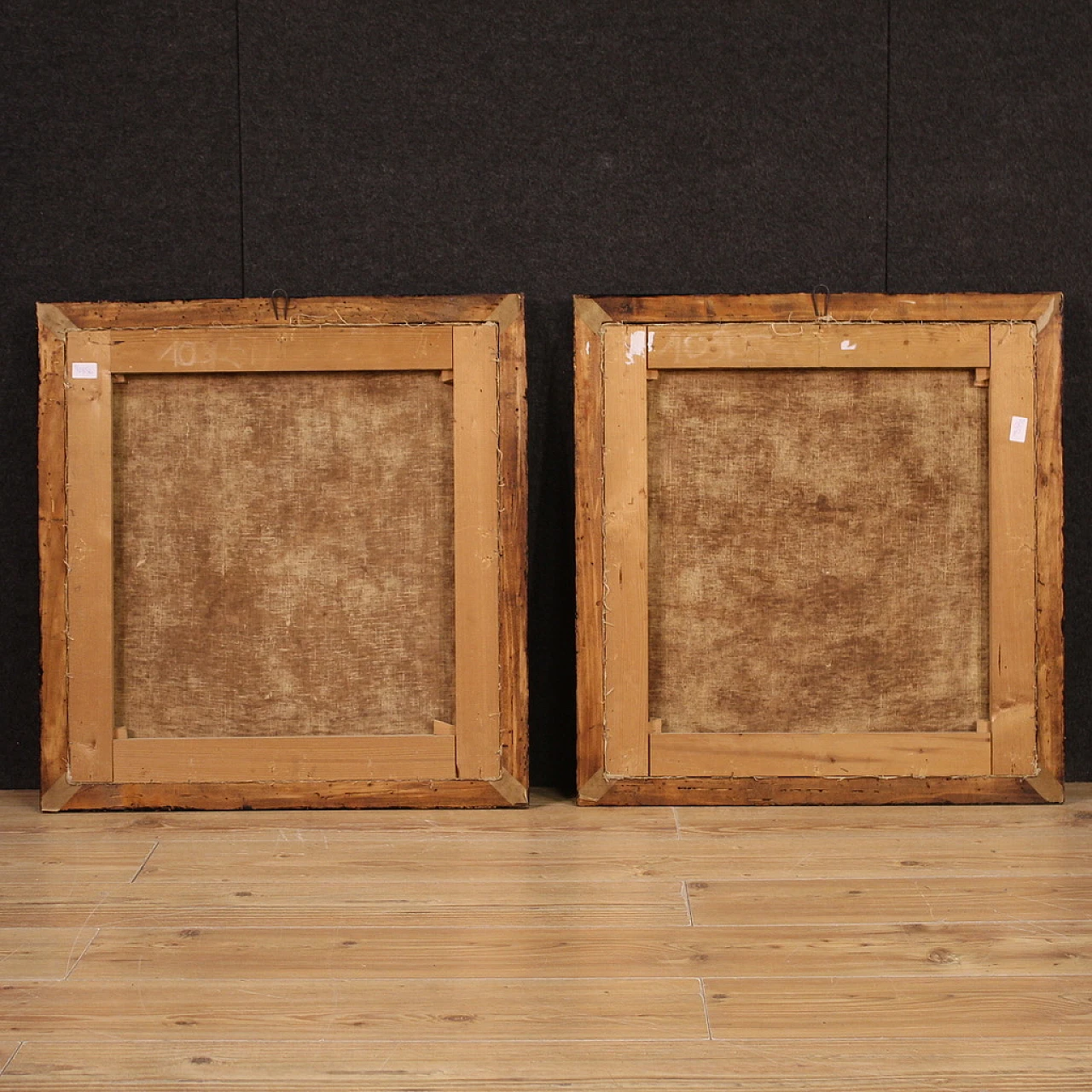 Nature morte con pappagalli, coppia di dipinti a olio su tela, '600 11