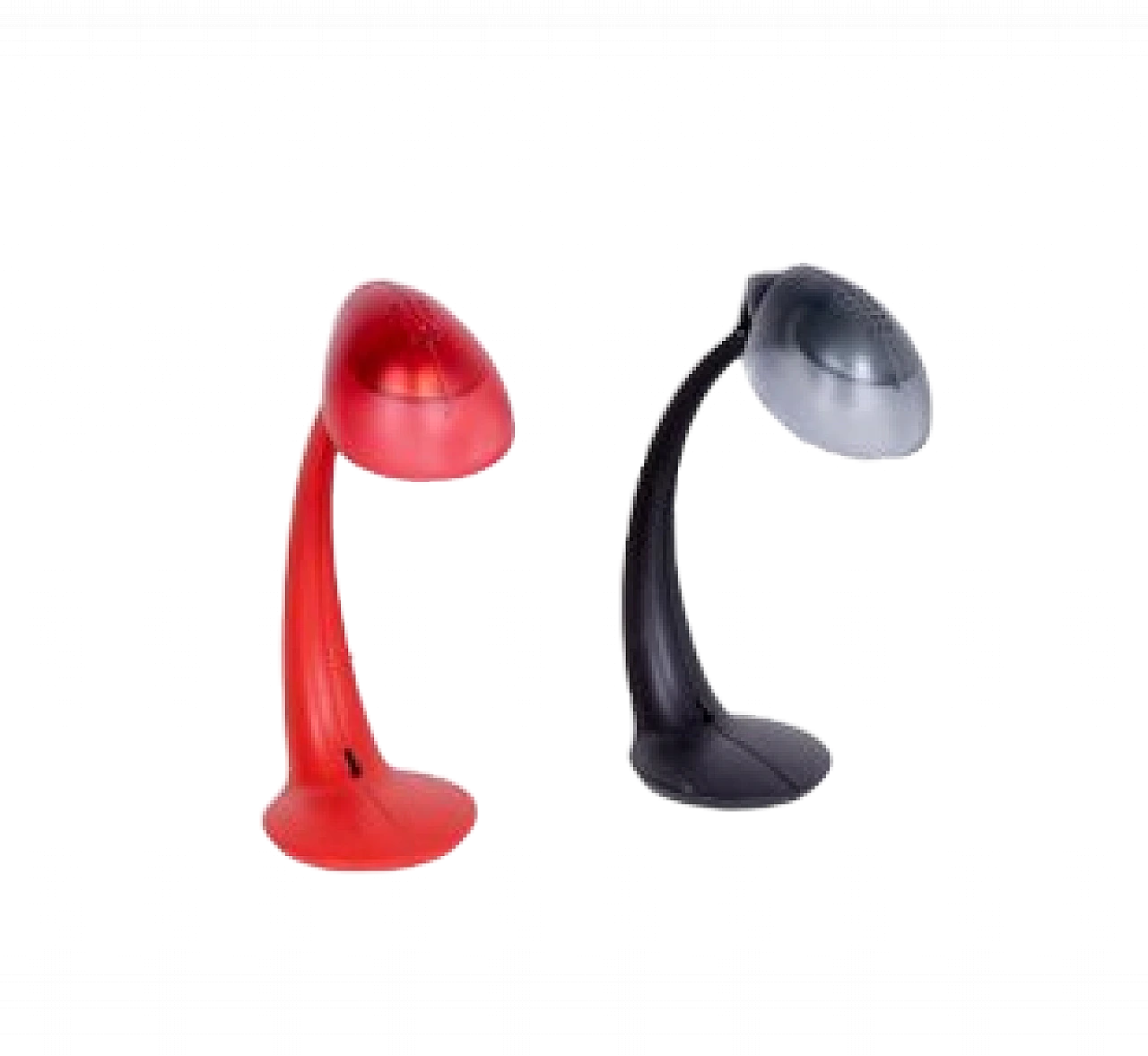 Coppia di lampade da tavolo Virgola di Veneta Lumi, anni '70 7