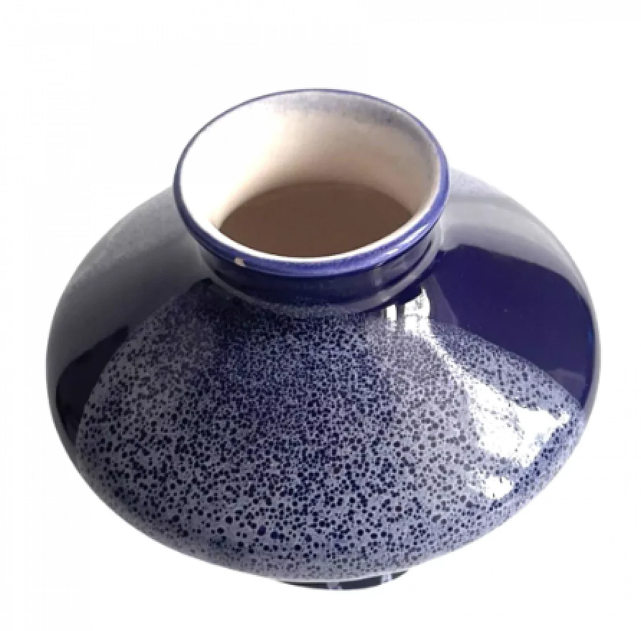 Vaso 6091 in ceramica blu cobalto di Keramika Kravsko, anni '70 12