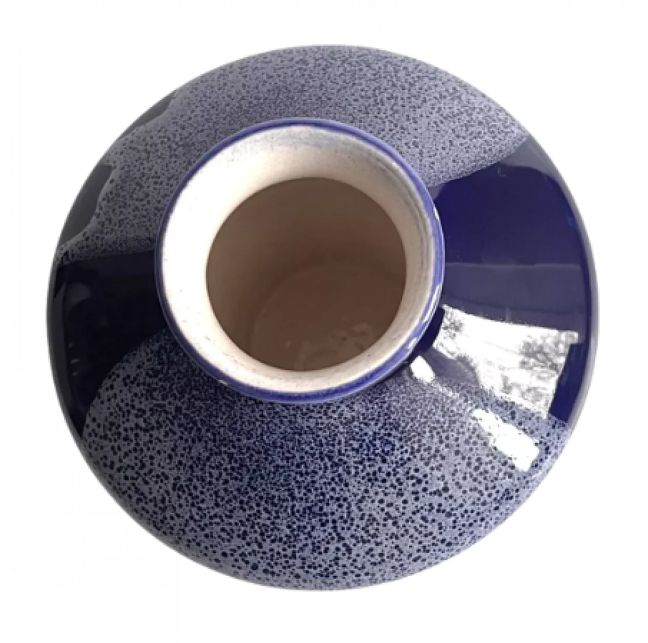 Vaso 6091 in ceramica blu cobalto di Keramika Kravsko, anni '70 13