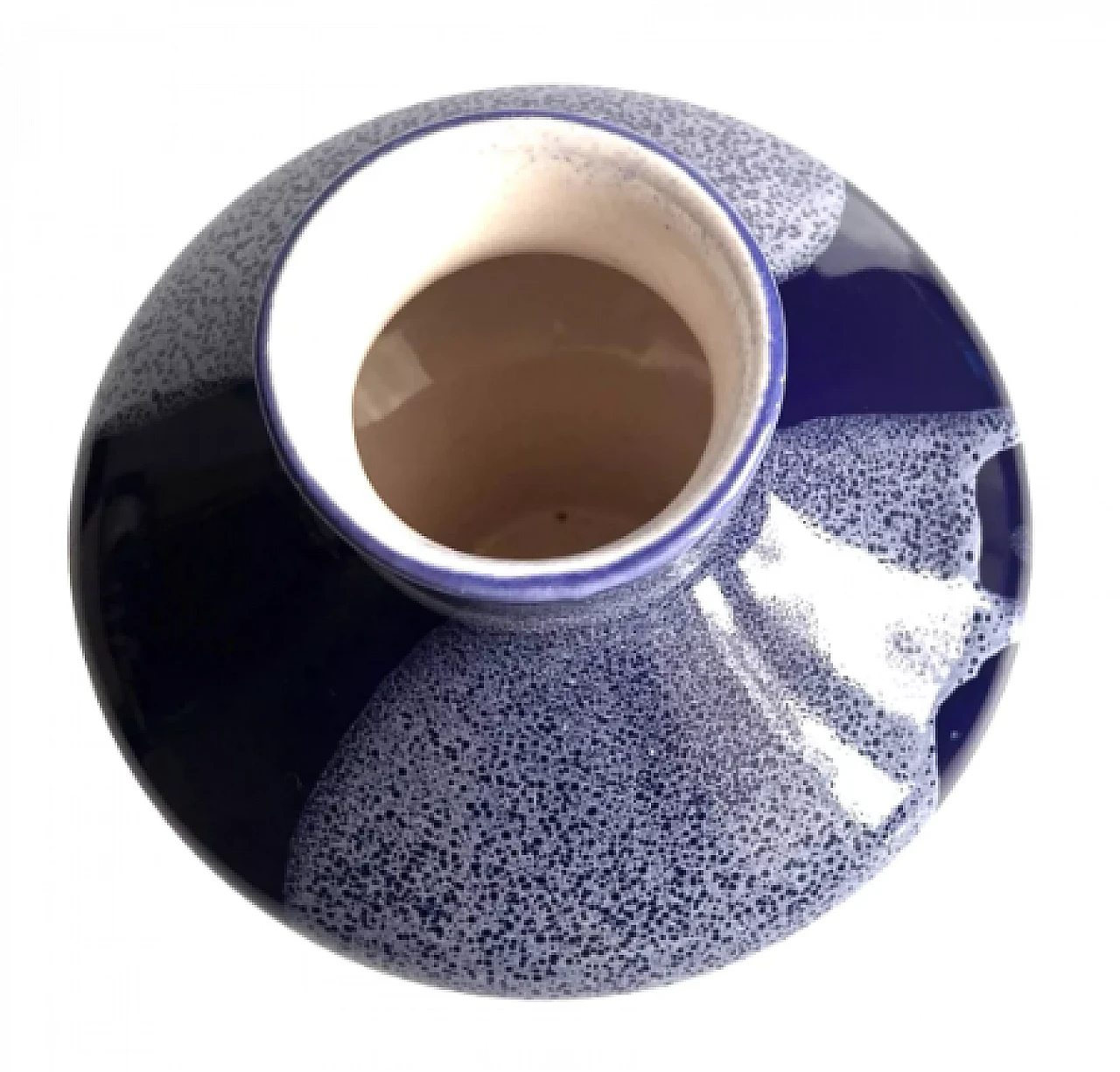 Vaso 6091 in ceramica blu cobalto di Keramika Kravsko, anni '70 15