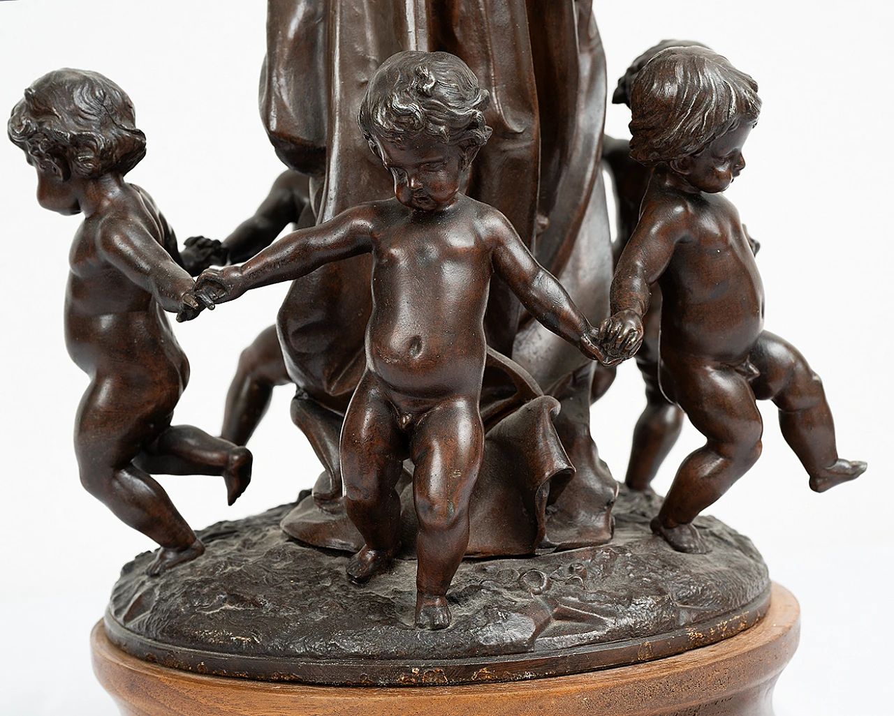 Antimony sculpture Napoleon III depicting dancing, mid-19th century 5