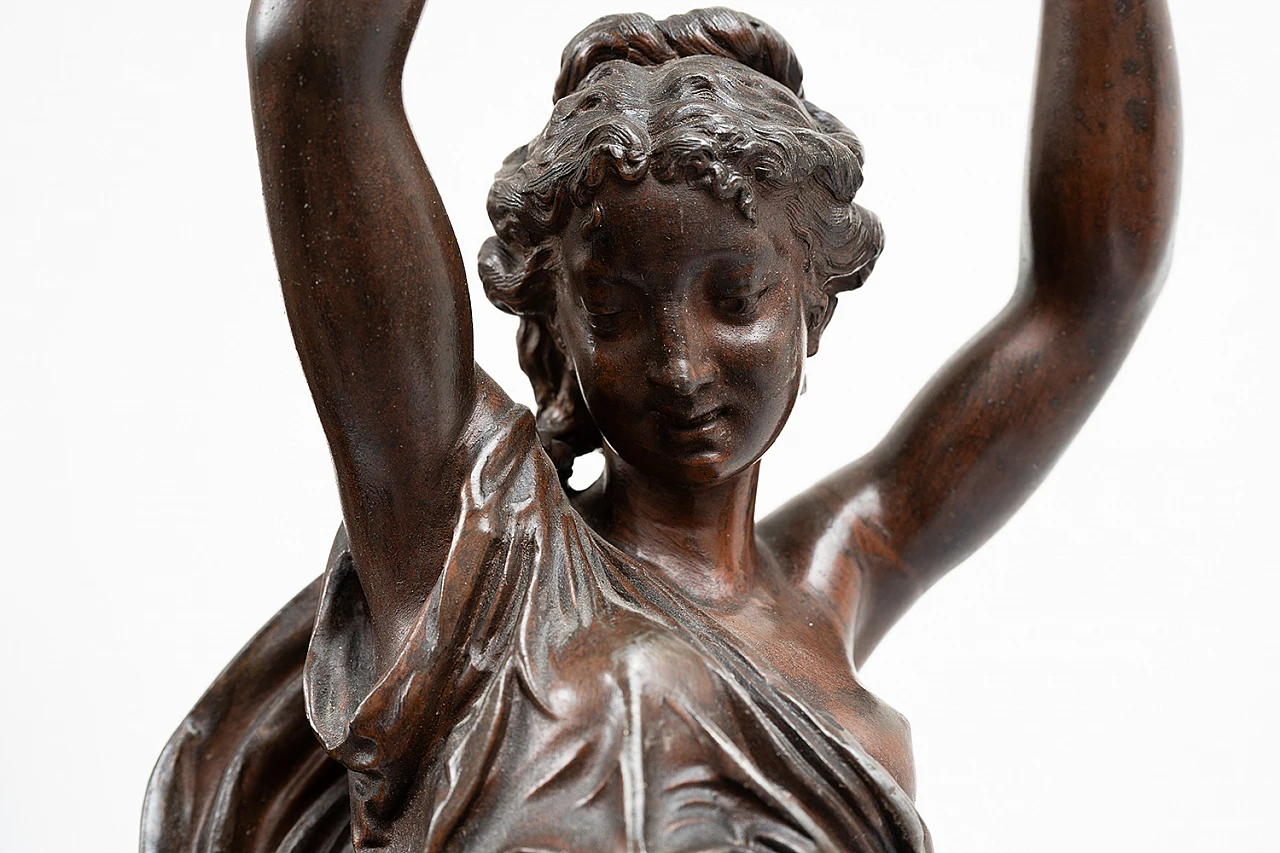 Antimony sculpture Napoleon III depicting dancing, mid-19th century 7