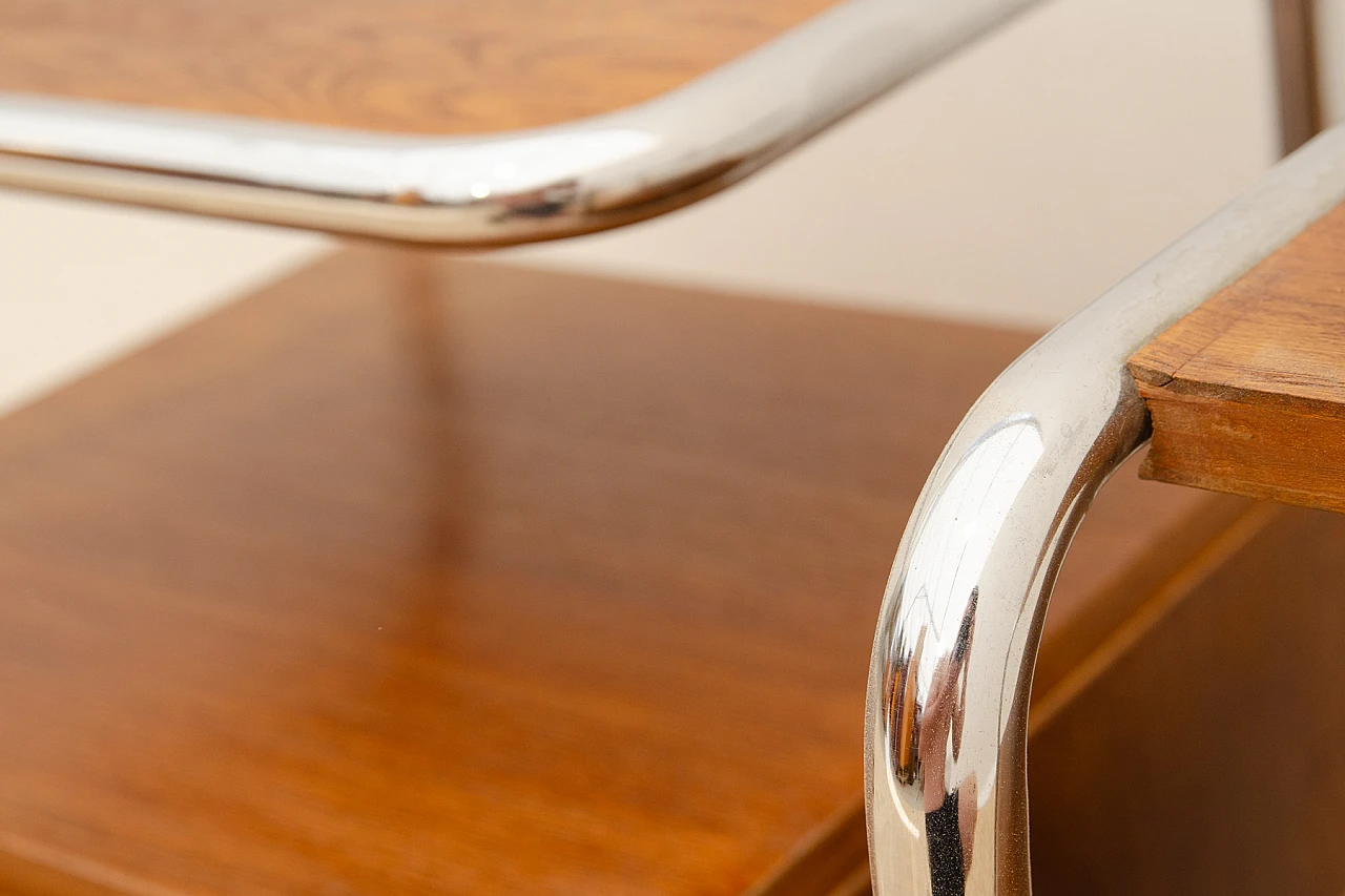 Pair of Bauhaus style bedside tables by Vichr & Spol for Kovona, 1950s 15