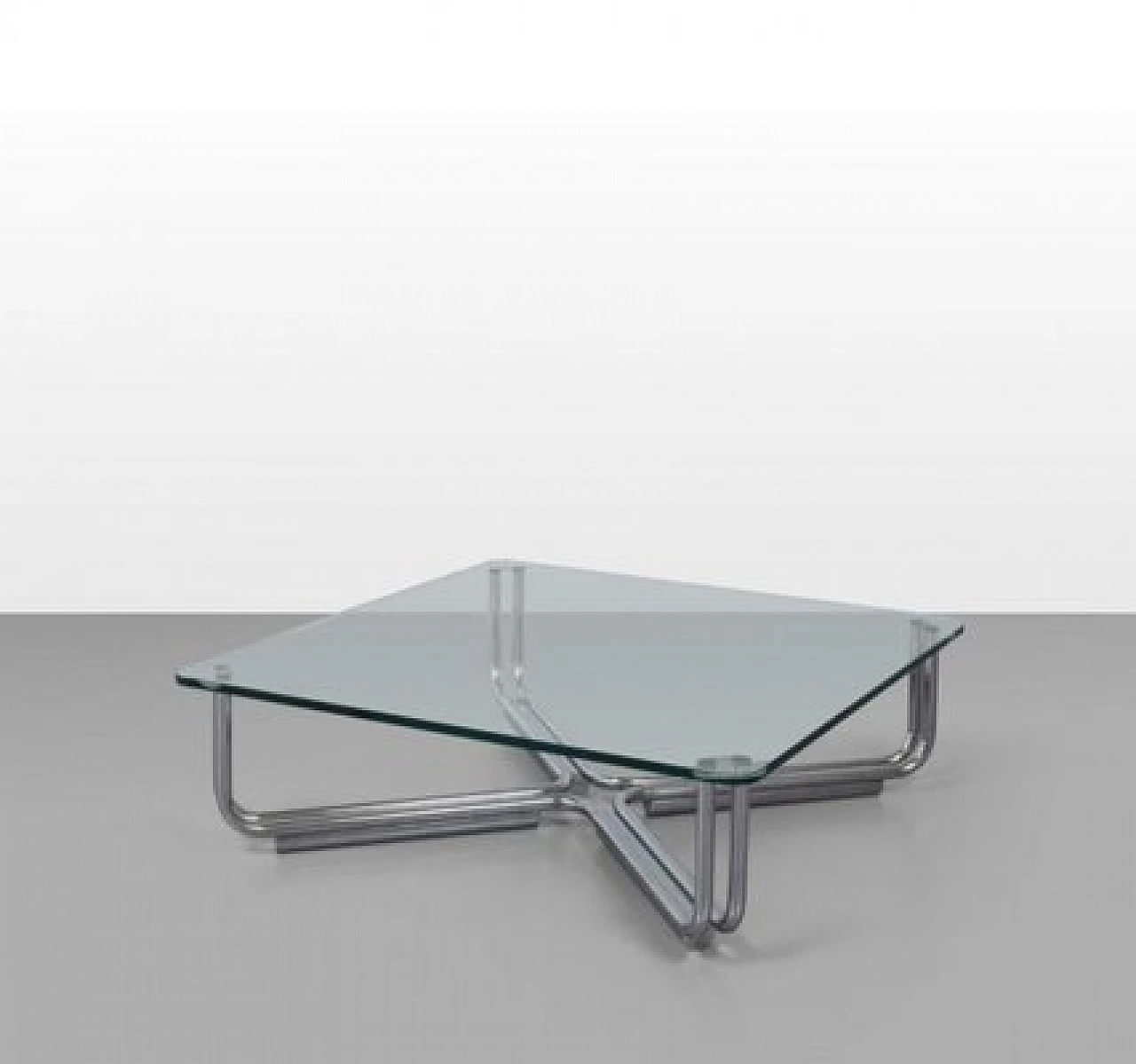 Tavolino 784 in vetro e ferro di G. Frattini per Cassina, anni '60 2