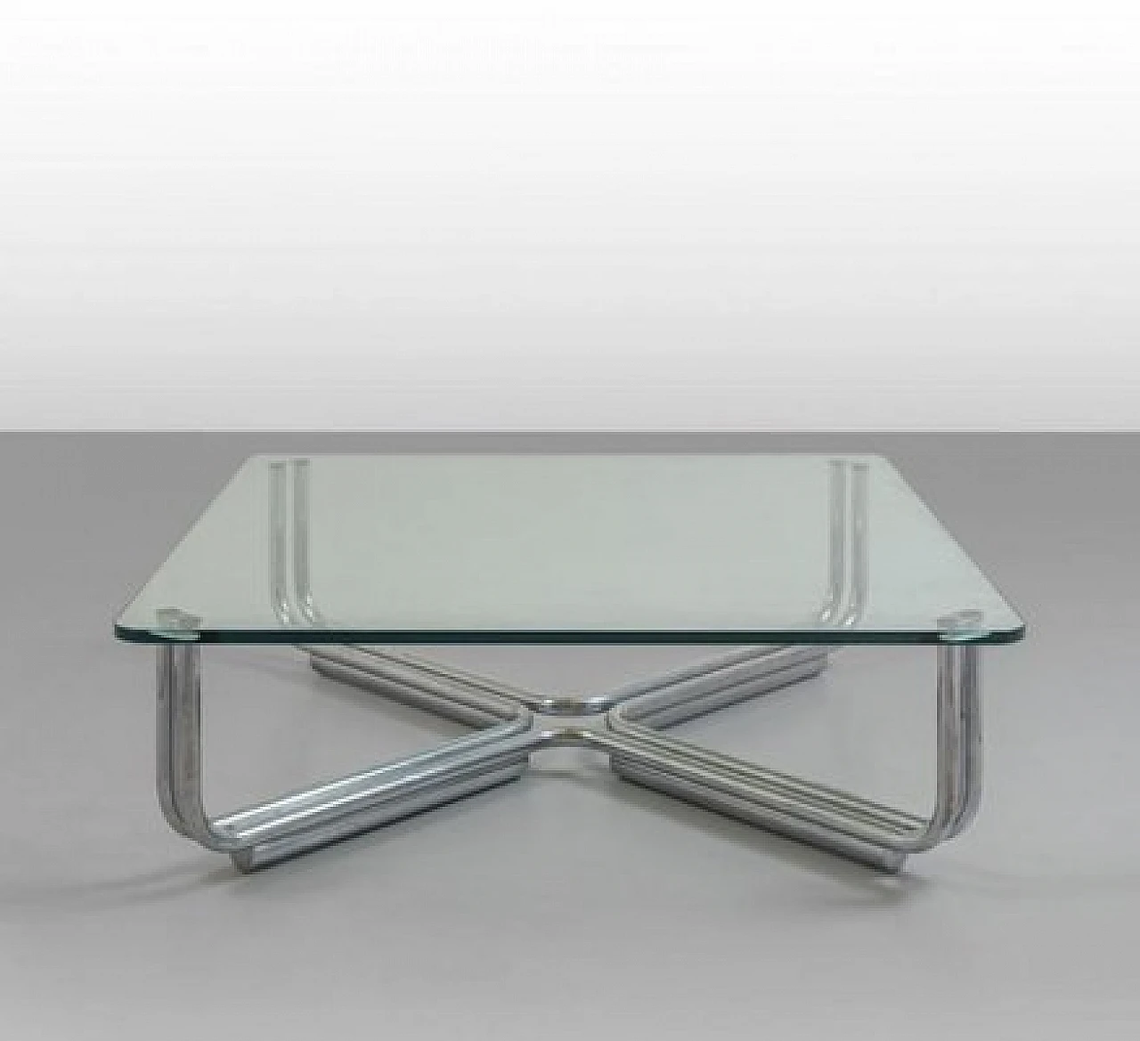 Tavolino 784 in vetro e ferro di G. Frattini per Cassina, anni '60 4