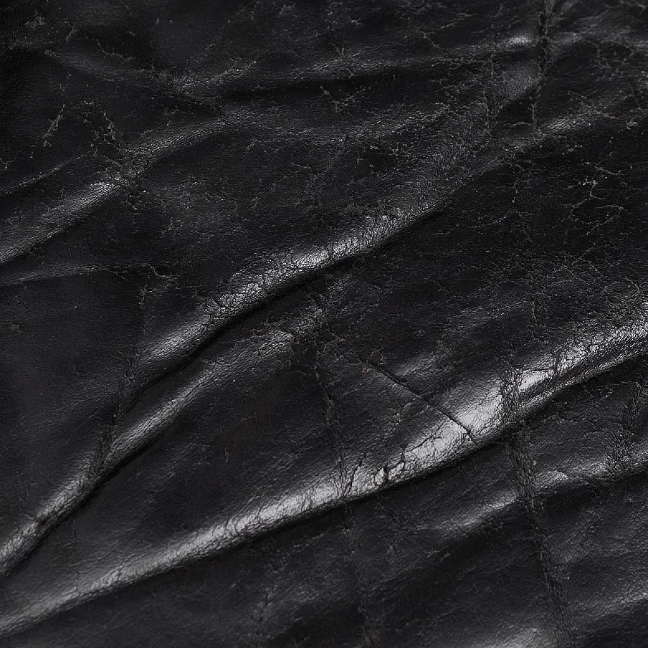 Divano modulare a due posti in pelle nera di Cinova, anni '70 11