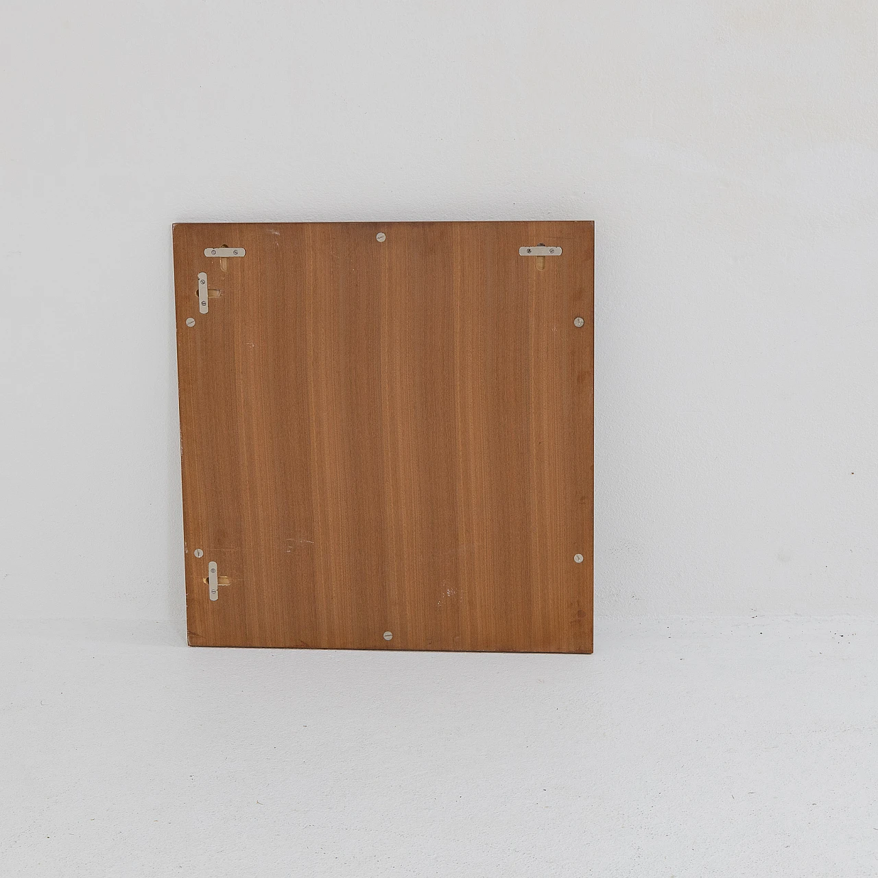 Specchio in palissandro e metallo di George Coslin per 3V, anni '70 7