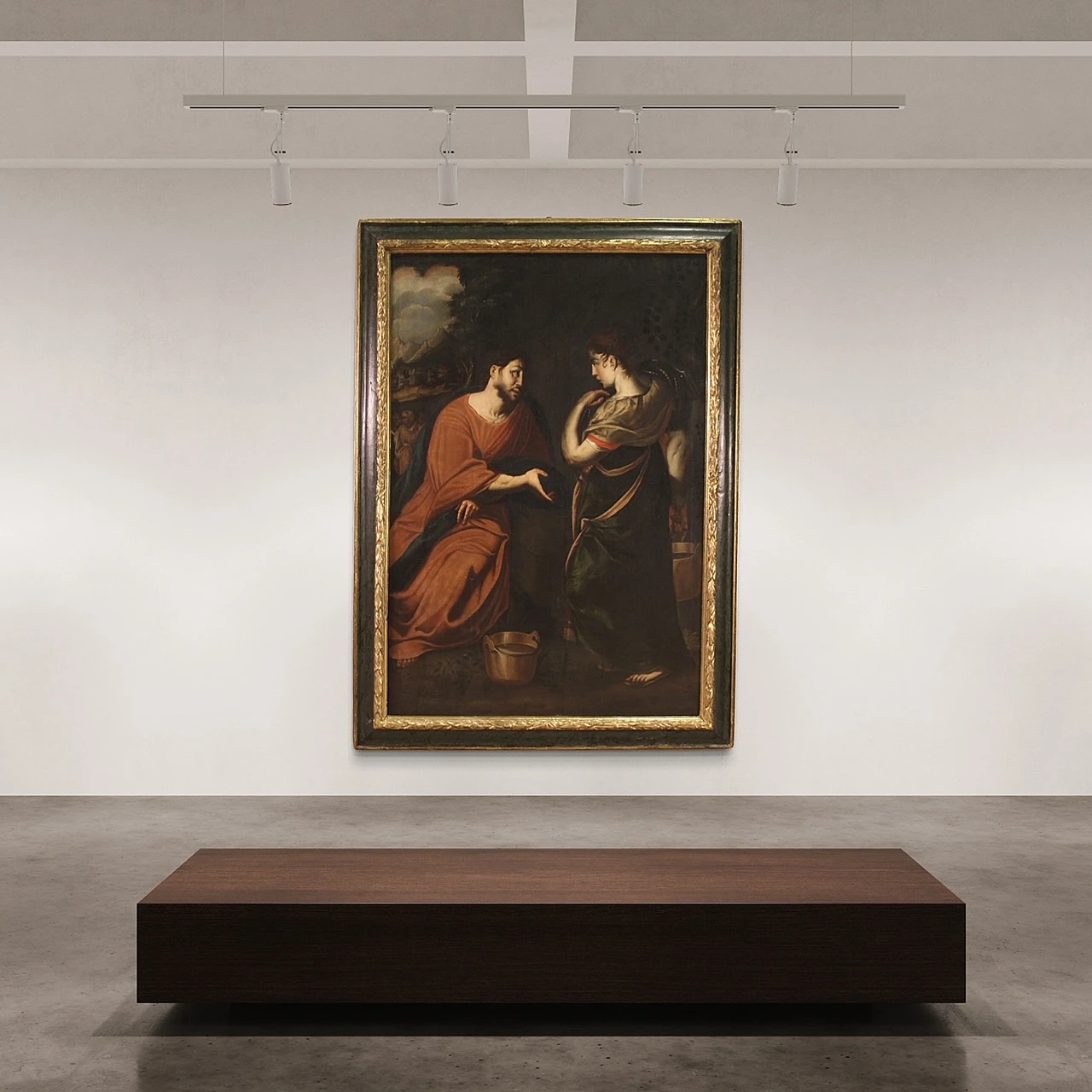 Christ and the Samaritan woman, oil painting on canvas, 17th century 7