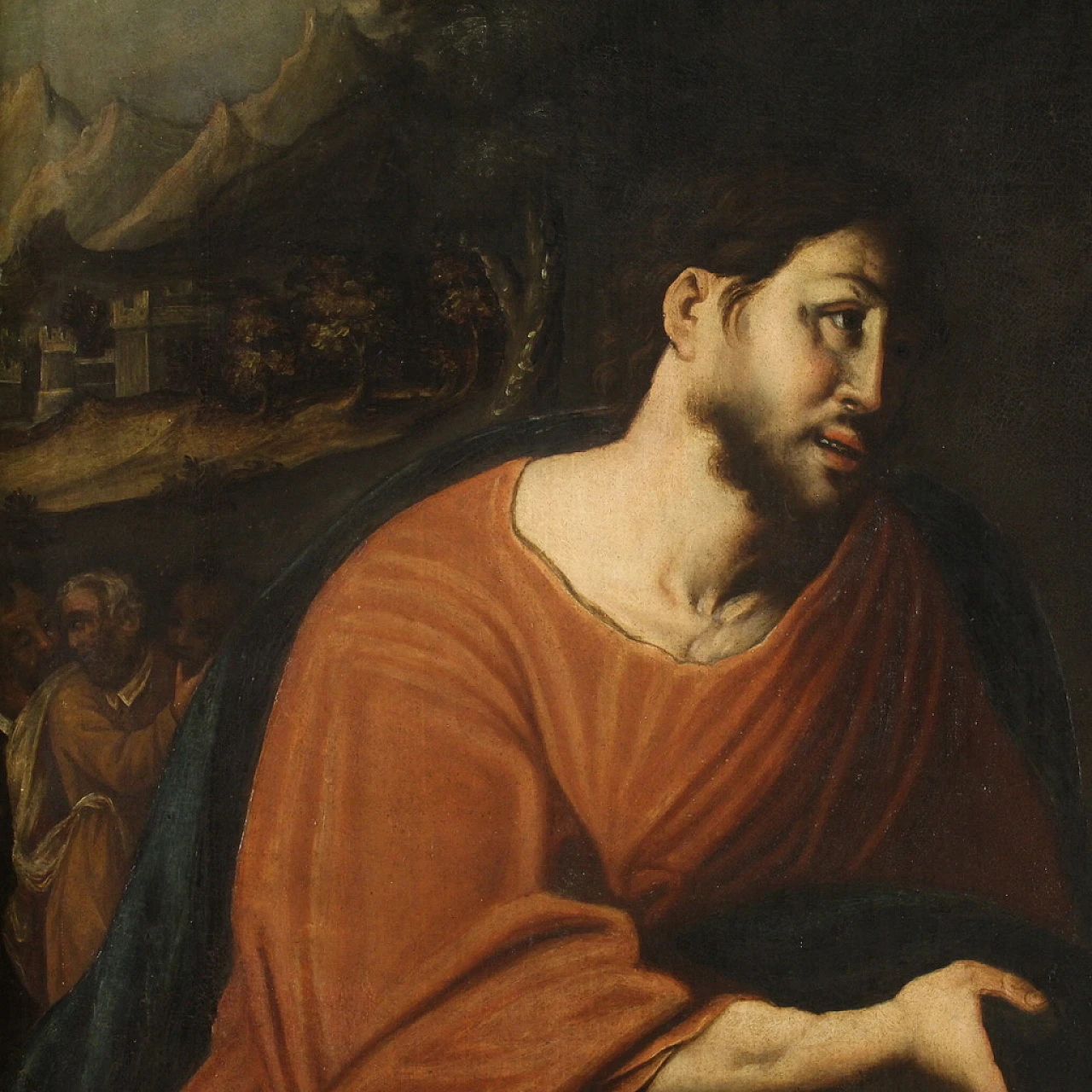 Christ and the Samaritan woman, oil painting on canvas, 17th century 12