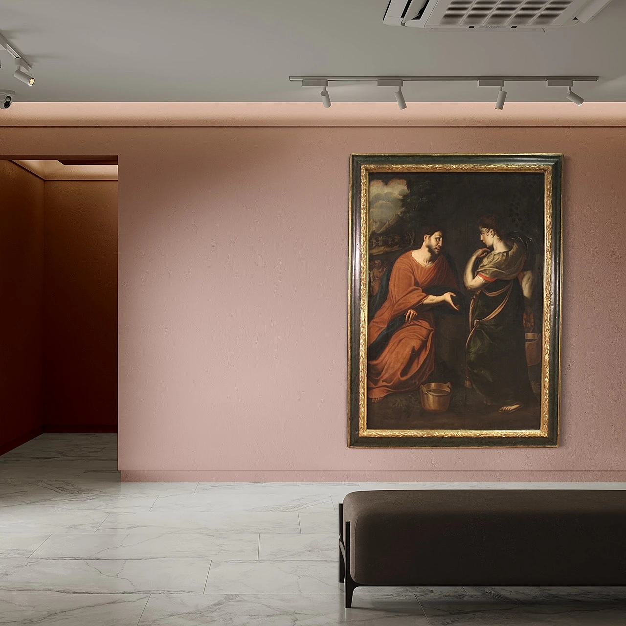 Christ and the Samaritan woman, oil painting on canvas, 17th century 13