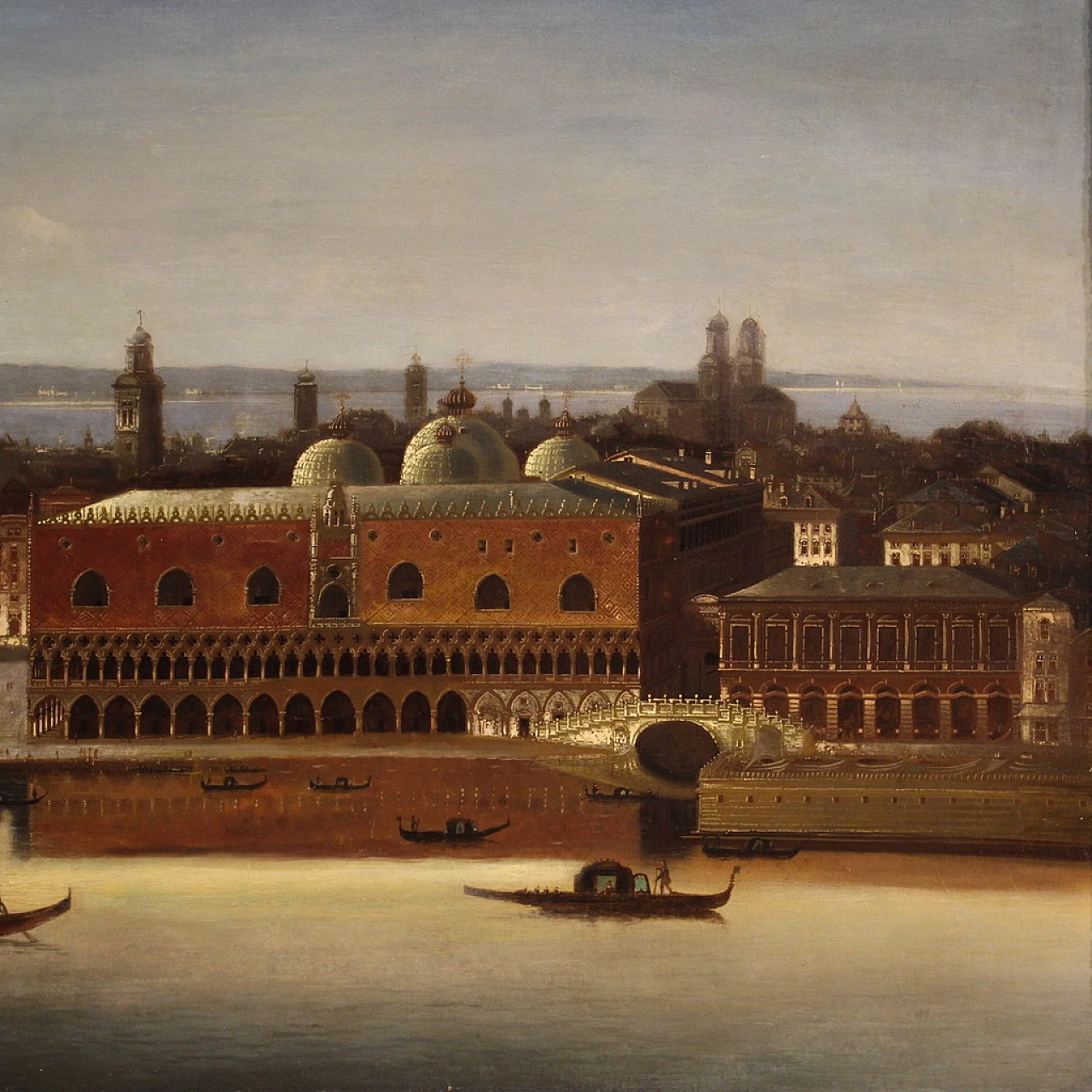 Veduta di Venezia, dipinto a olio su tela, metà '700 4